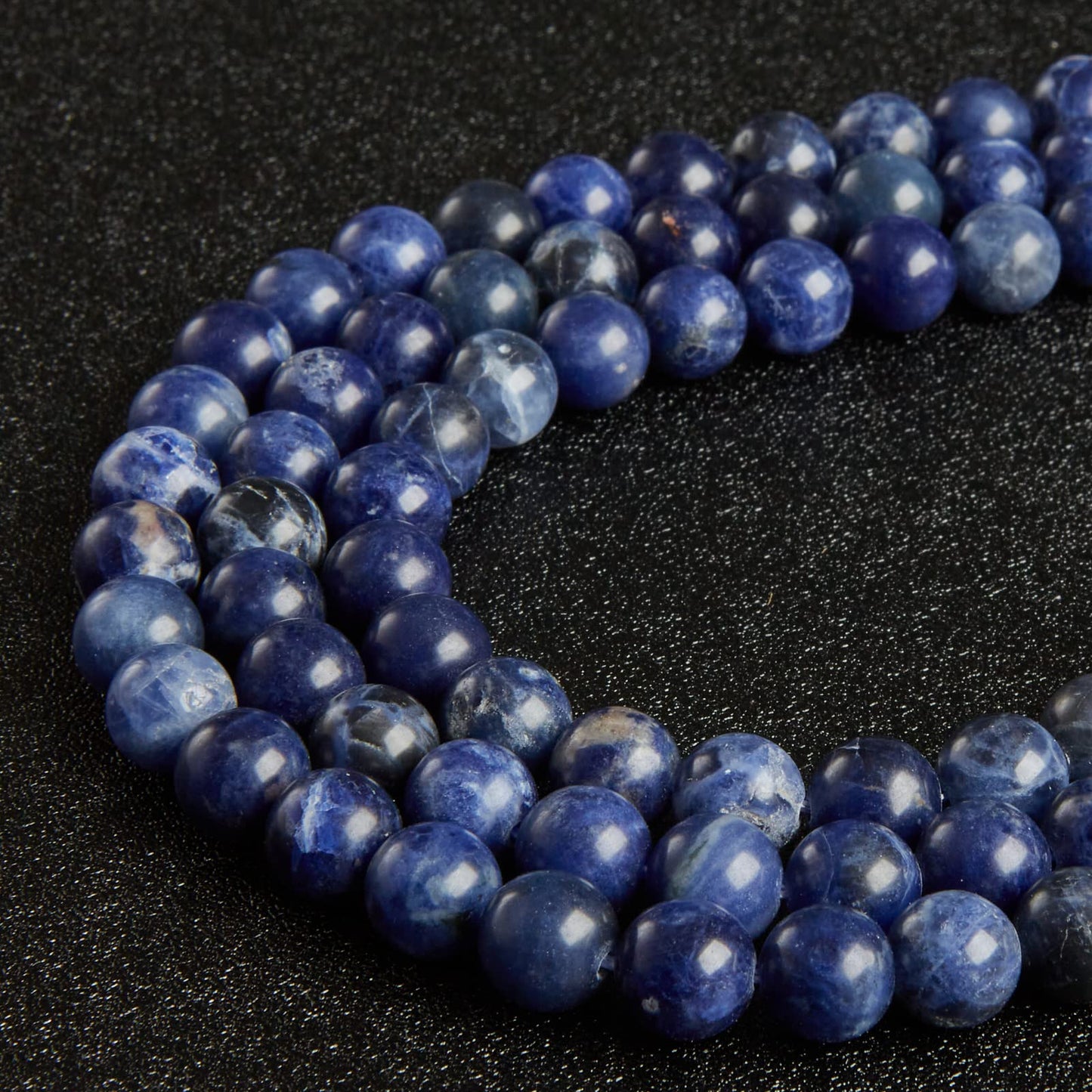 60pcs 6mm Sodalite Beads Natural Gemstone Beads Round Loose Beads for Jewelry Making