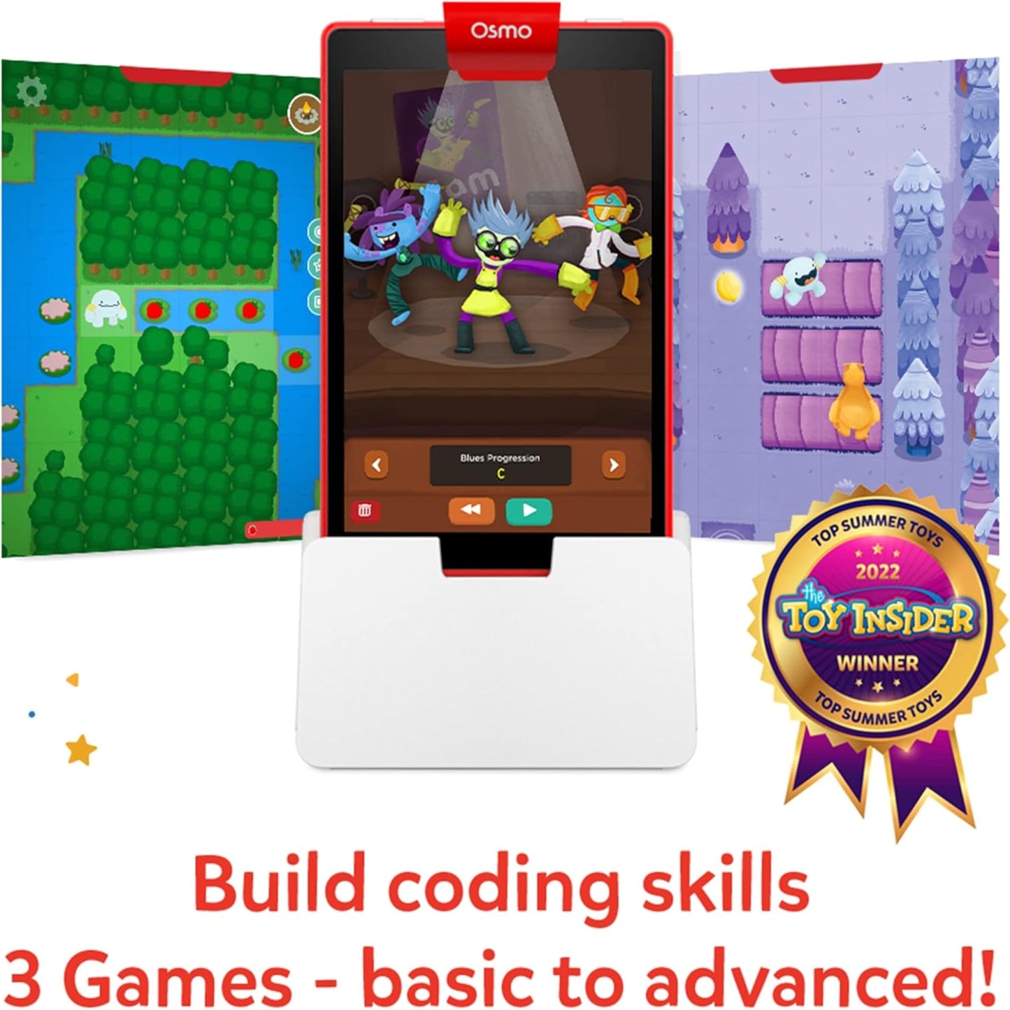 Osmo - Coding Family Bundle for iPad & Fire Tablet - 3 Educational Learning Games - Ages 5-10+ - Coding Jam, Coding Awbie, Coding Duo - STEM Toy (Osmo Base Required) (Amazon Exclusive)