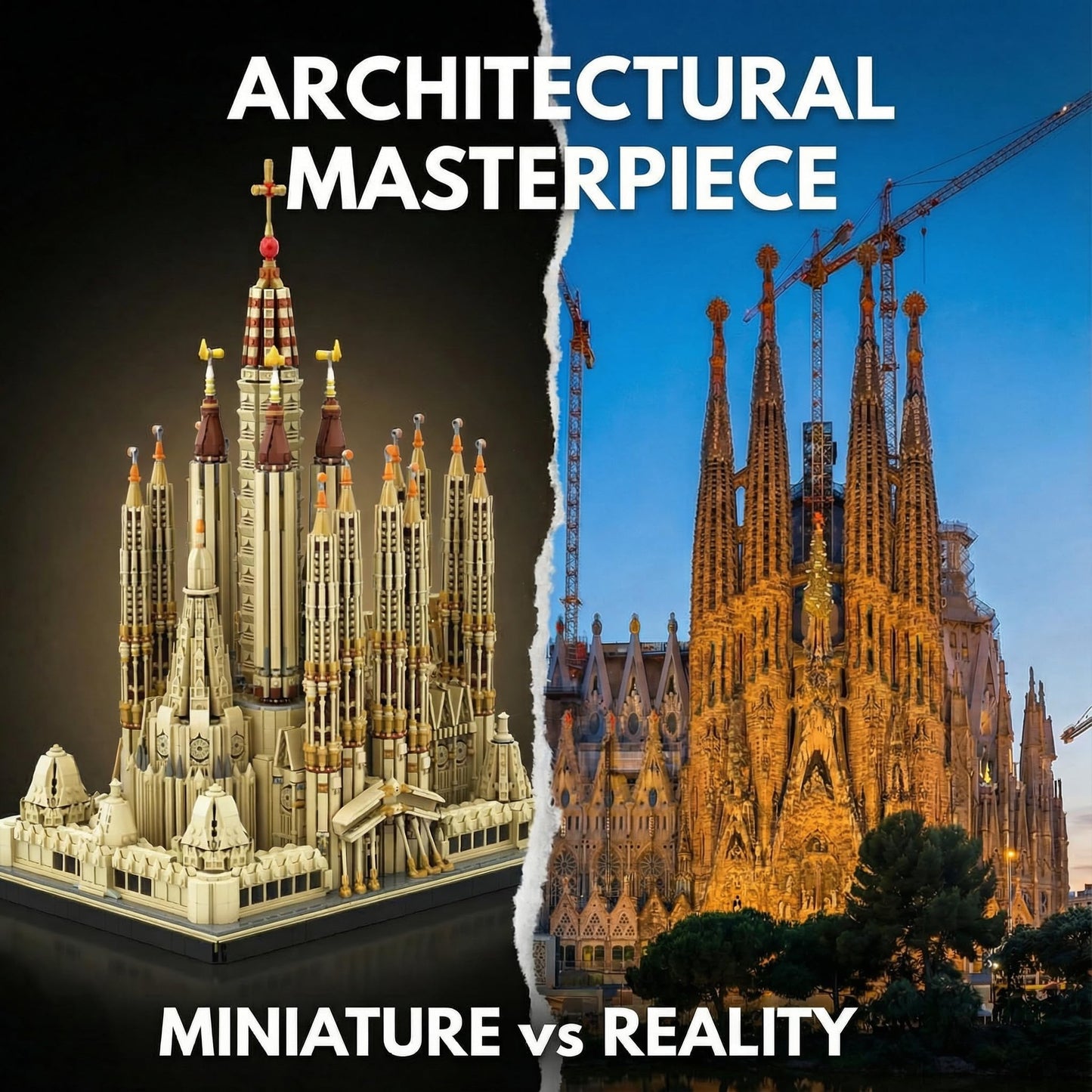 BBTiloBrix Sagrada Família Church Architectural Building Block Set, 10328 Pieces Collectible Cathedral Model, Spain Landmark Construction Kit for Adults,Home Decor Gift for Architecture Enthusiasts