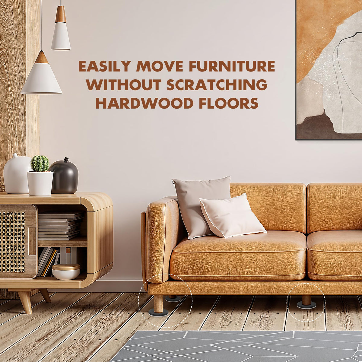 16 Pack Furniture Sliders for Hardwood Floors