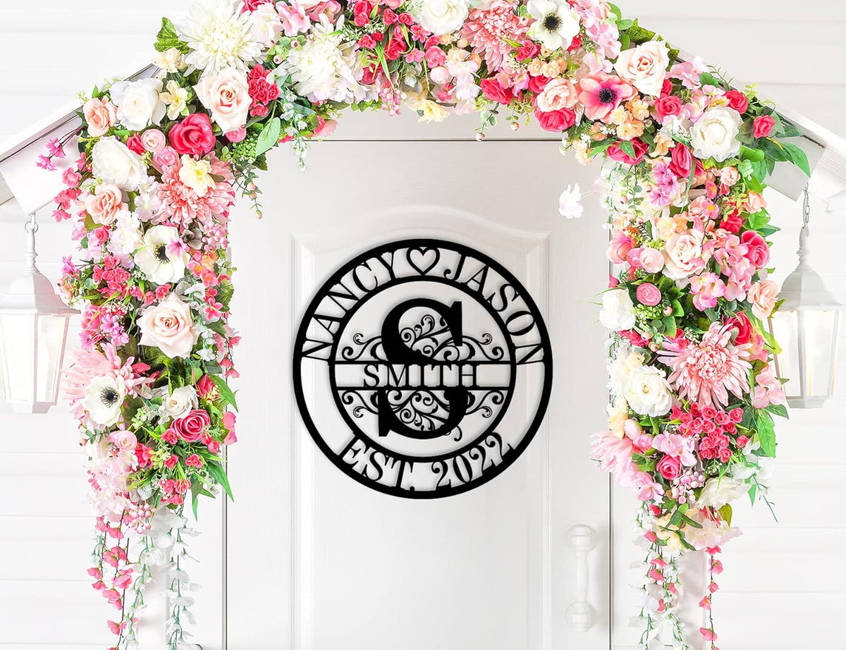 Wedding Gifts for Couples 2025, Personalized Metal Name Signs, Custom Name Signs, Custom Family Name Sign, Last Name Sign, Monogram Letters Wall Decor, House Warming Gifts New Home