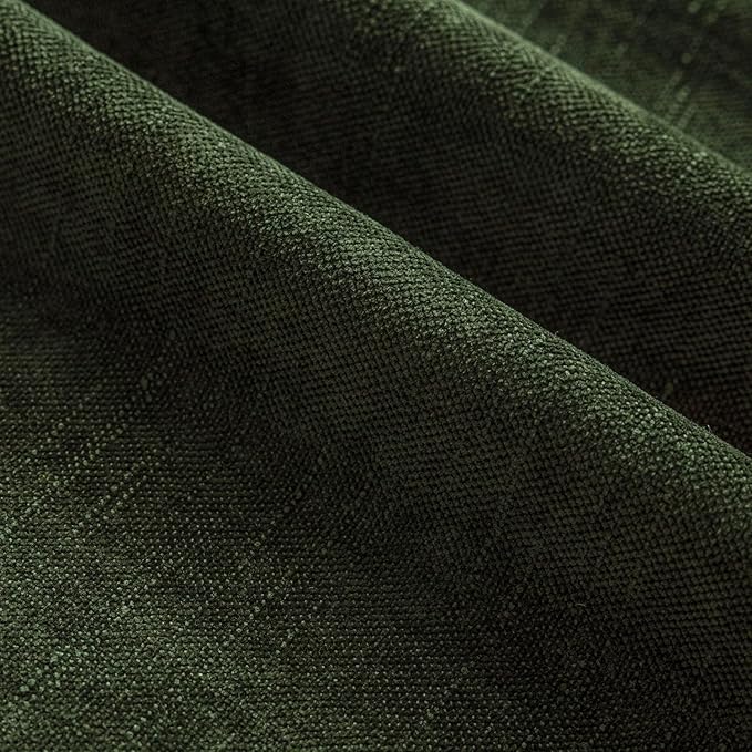 Foindtower Pack of 2 Soft Textured Chenille Throw Decorative Pillow Covers Square Accent Solid Cushion Cover Neutral Farmhouse Pillow Case for Couch Sofa Bedroom Living Room 20x20 Inch,Dark Green