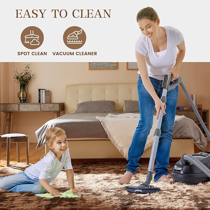 6x9 Area Rugs for Living Room, Ultra Soft Shaggy Rugs Carpets, Anti-Skid Soft Fluffy Shag Fur Bedroom Rugs for Kids Boys Girls Dorm Nursery Home Decor Aesthetic, Tie-Dyed Brown