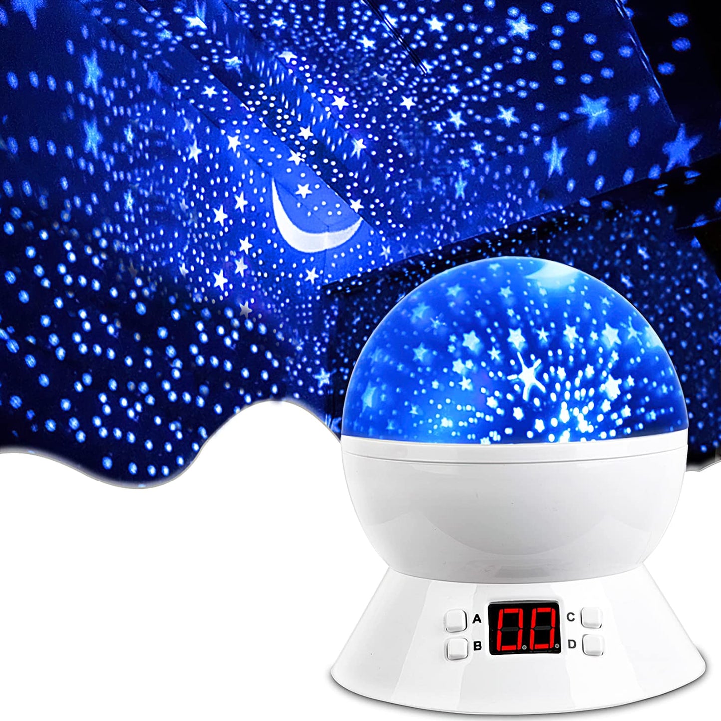 Kids Star Projector Night Light, Star Night Light Projector for Kids, Ceiling Stars Projection Lamp with Timer, 360° Rotating Night Light for Bedroom, Birthday Gift for 3 4 5 Year Old Girls Boys
