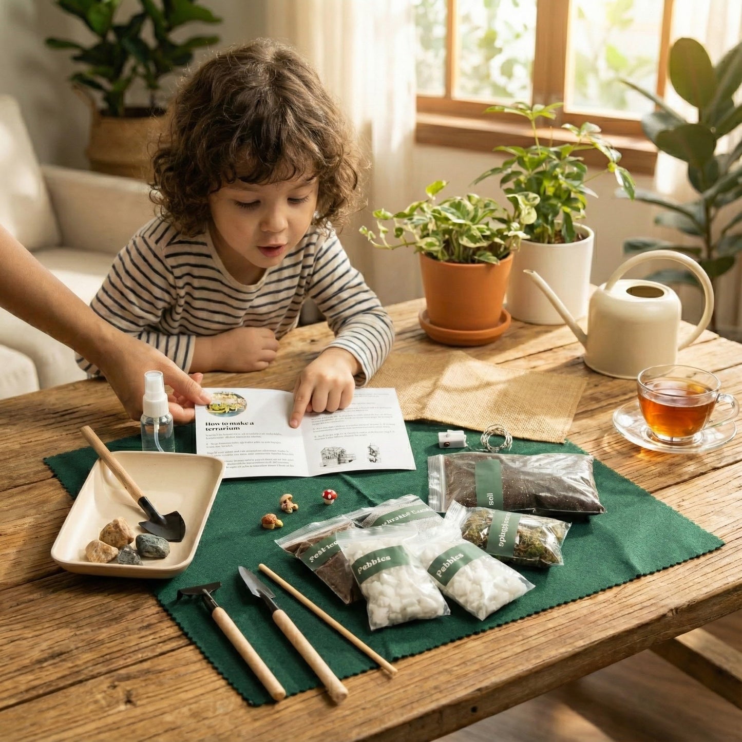 DIY Terrarium Kit | Pebbles Sphagnum Moss Activated Carbon Burlap Peat Moss Tools | Terrarium Supplies (Advanced)