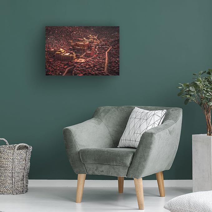 Trademark Fine Art Canvas Wall Art - TIANQI 'The Buddha domain' Wall Art for Living Room, Bedroom, or Office Décor