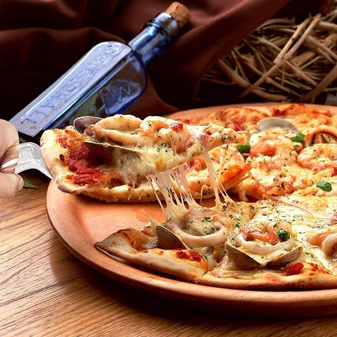Fit Meal Prep 6 Pack 10 Inch Plastic Pie Server - Clear Disposable Cake Servers & Cutter Utensil, Heavy Duty Spatula for Serving Platter, Cutting Dessert, Pizza Pastry Slicer, Kitchen Knife