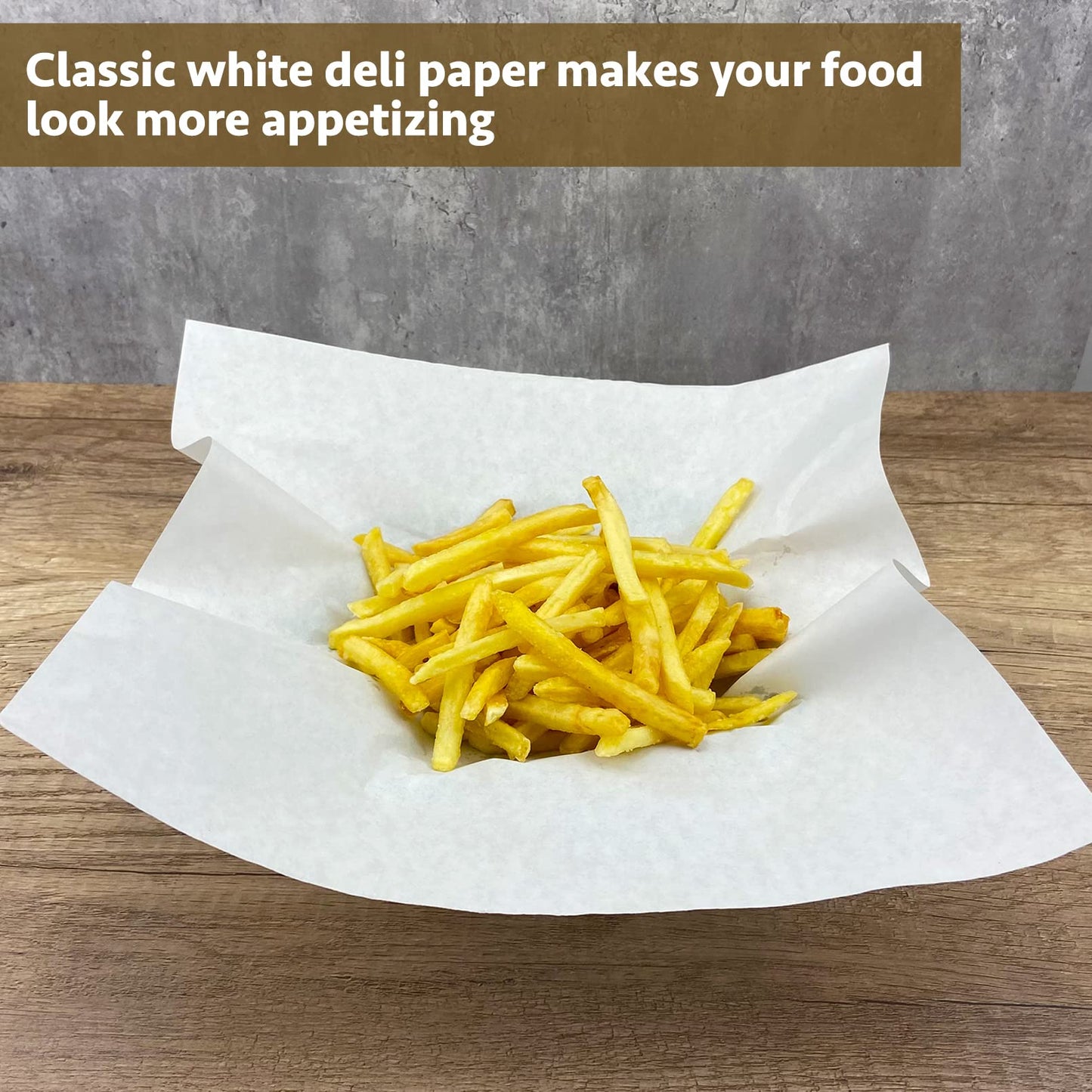 CAMKYDE Deli Paper Sheets 12" X 12" 200PK, Grease Proof Sandwich Wrapping Paper (White)
