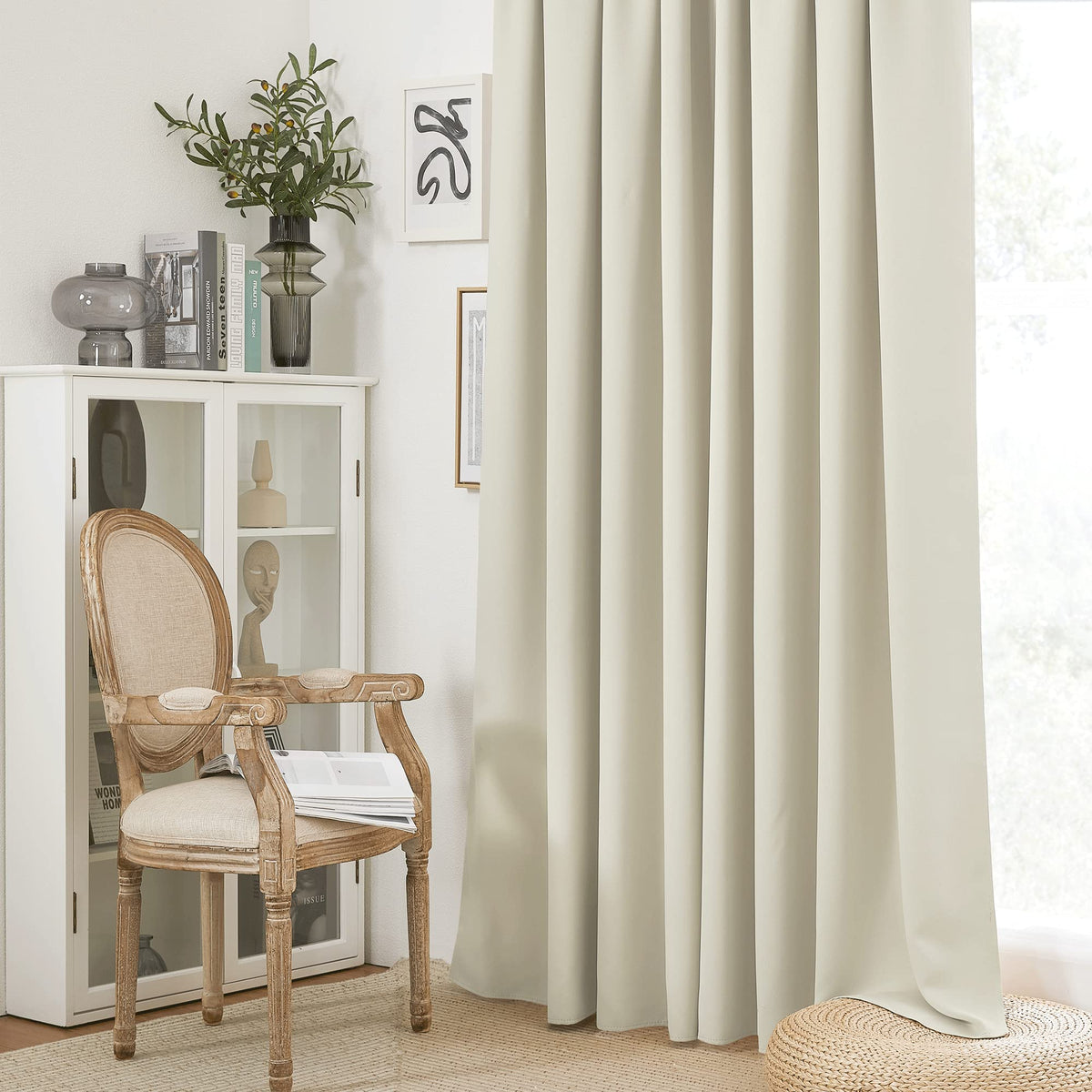 Curtains for Bedroom Living Room Nursery Office 63 inches Long (2 Count)