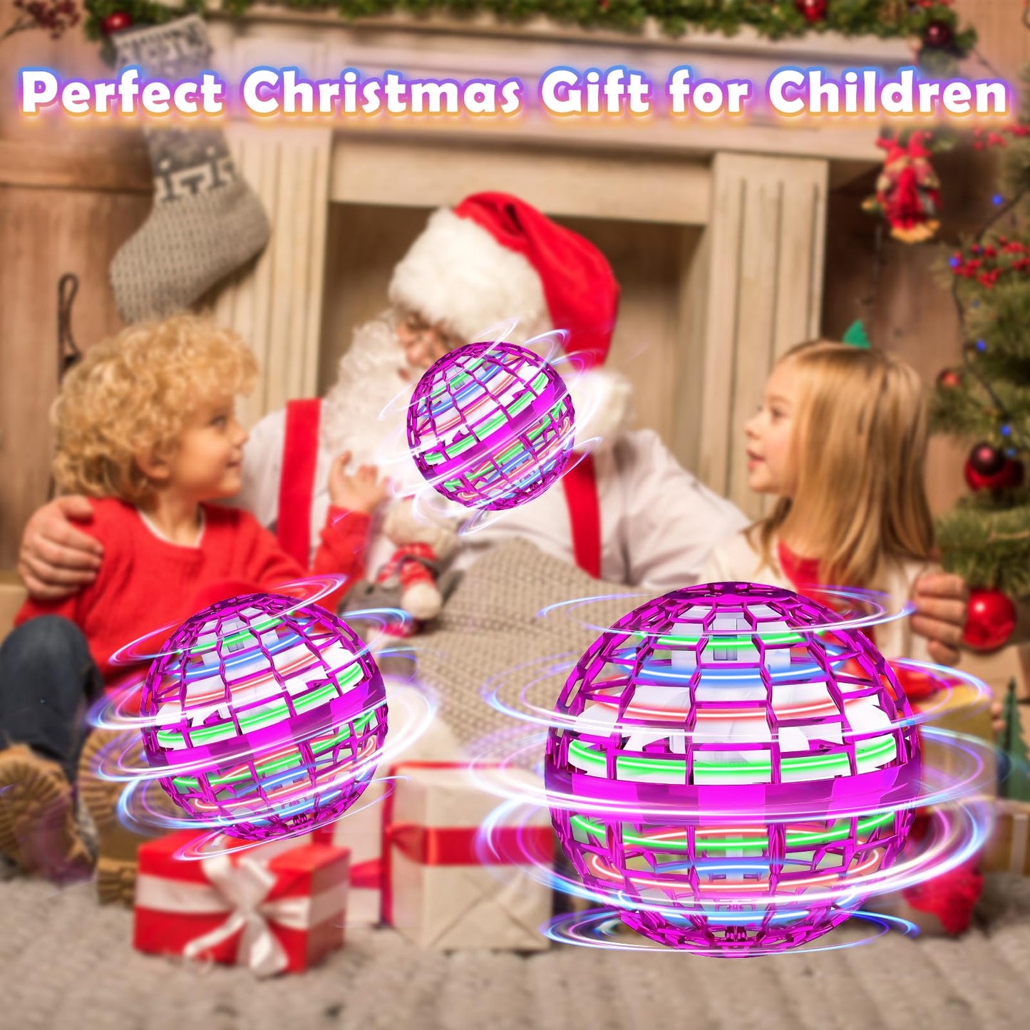 KIYTARBOO Flying Orb Ball Toy, Galaxy Ball 2024 Cosmic Globe Boomerang Hover Ball Fidget Spinner, Hand Controlled Mini Drone, Cool Toys Gifts for 6 7 8 9 10+ Year Old Boys Girls Outdoor Toys