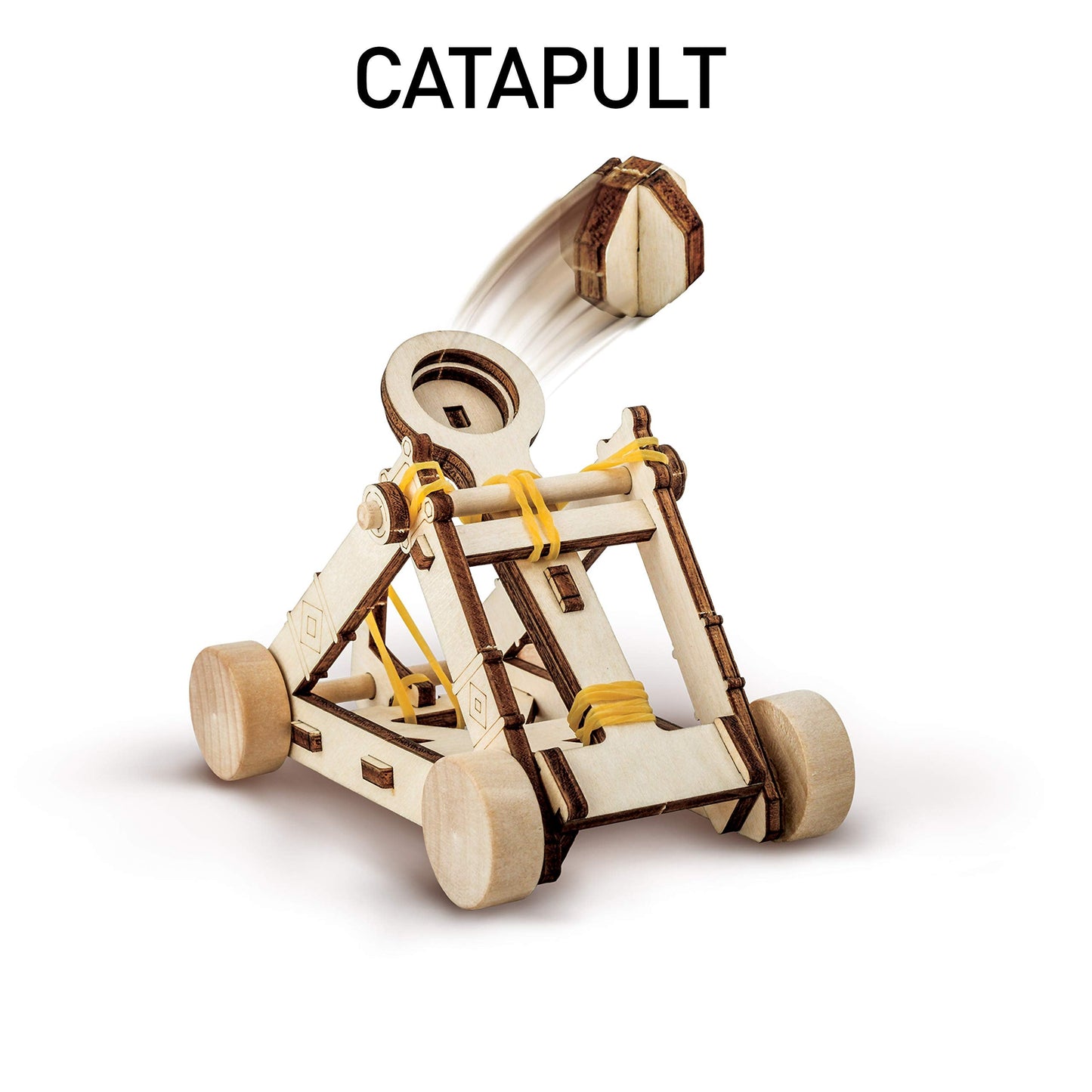 National Geographic Da Vinci Model Kit - Catapult Kit for Kids, 3D Puzzle Building Toy for Boys and Girls, Wood Building Kit for Kids, A Great STEM Project, Engineering Model Kit