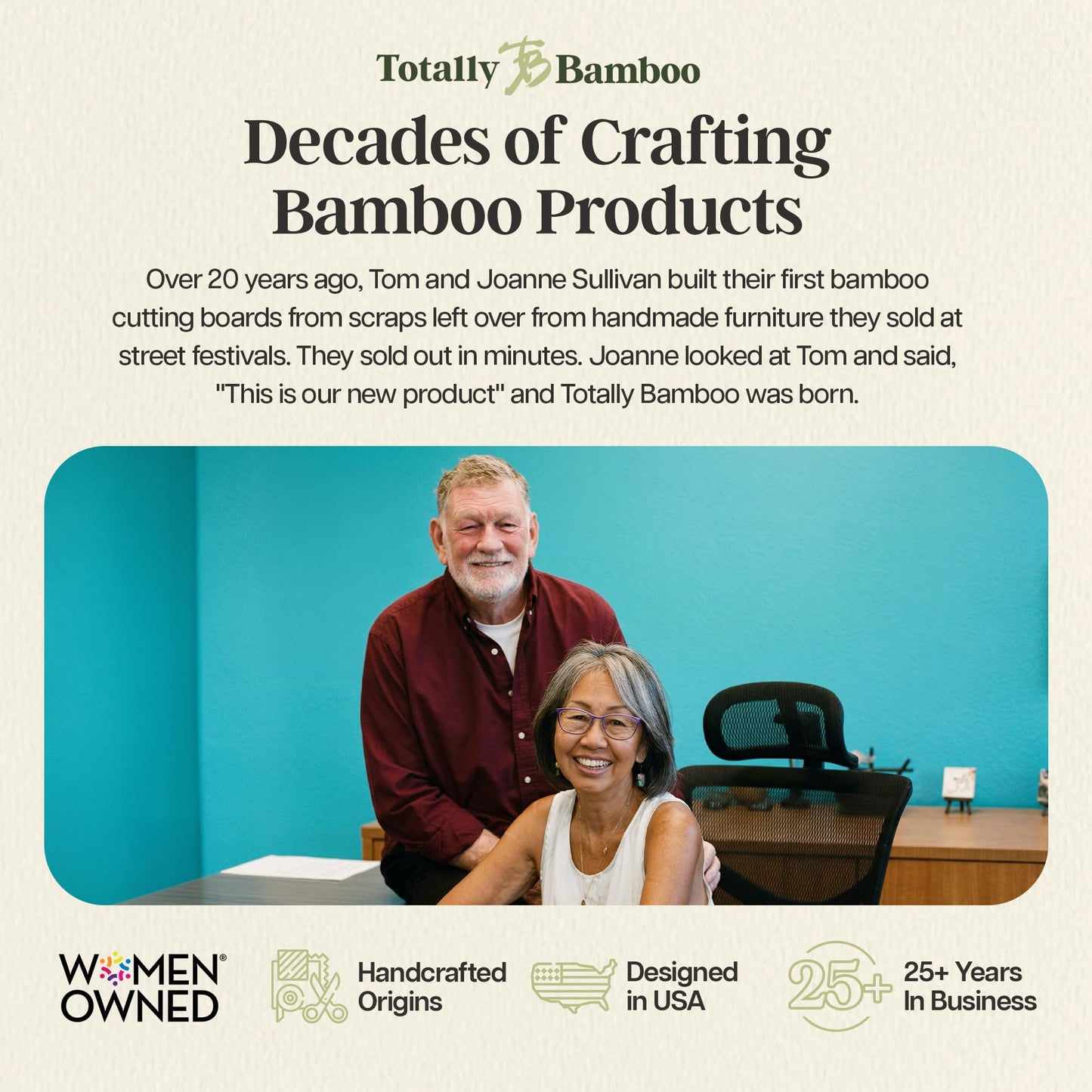 Totally Bamboo 3-Piece Cutting Board Set, Bamboo Wood Cutting Boards for Kitchen with Built-In Handles, Reversible Chopping Boards in Small, Medium, and Large Sizes