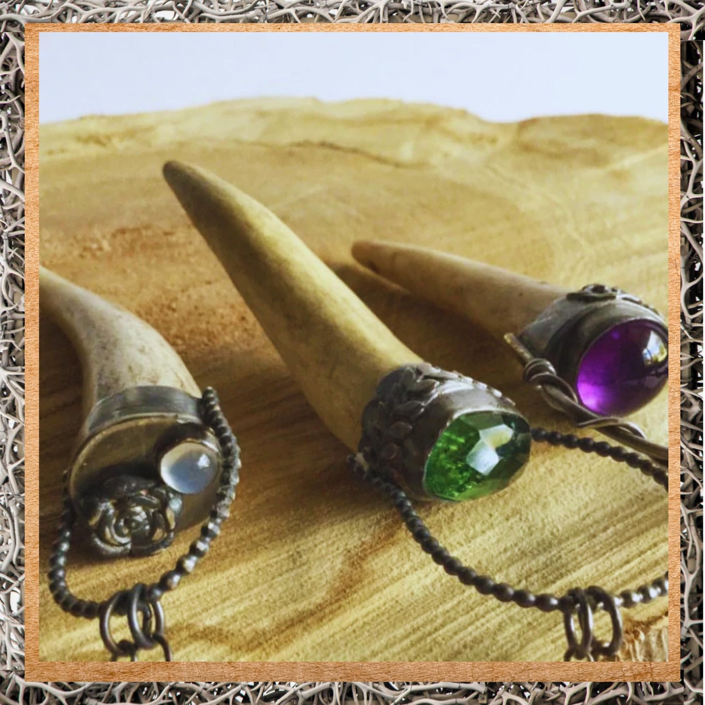 WhiteTail Naturals Deer Antler Crafting Tips (12 Pack) Real Antler Points for Jewelry Making, Pendant Blanks, Rustic DIY Supplies & Primitive Crafts