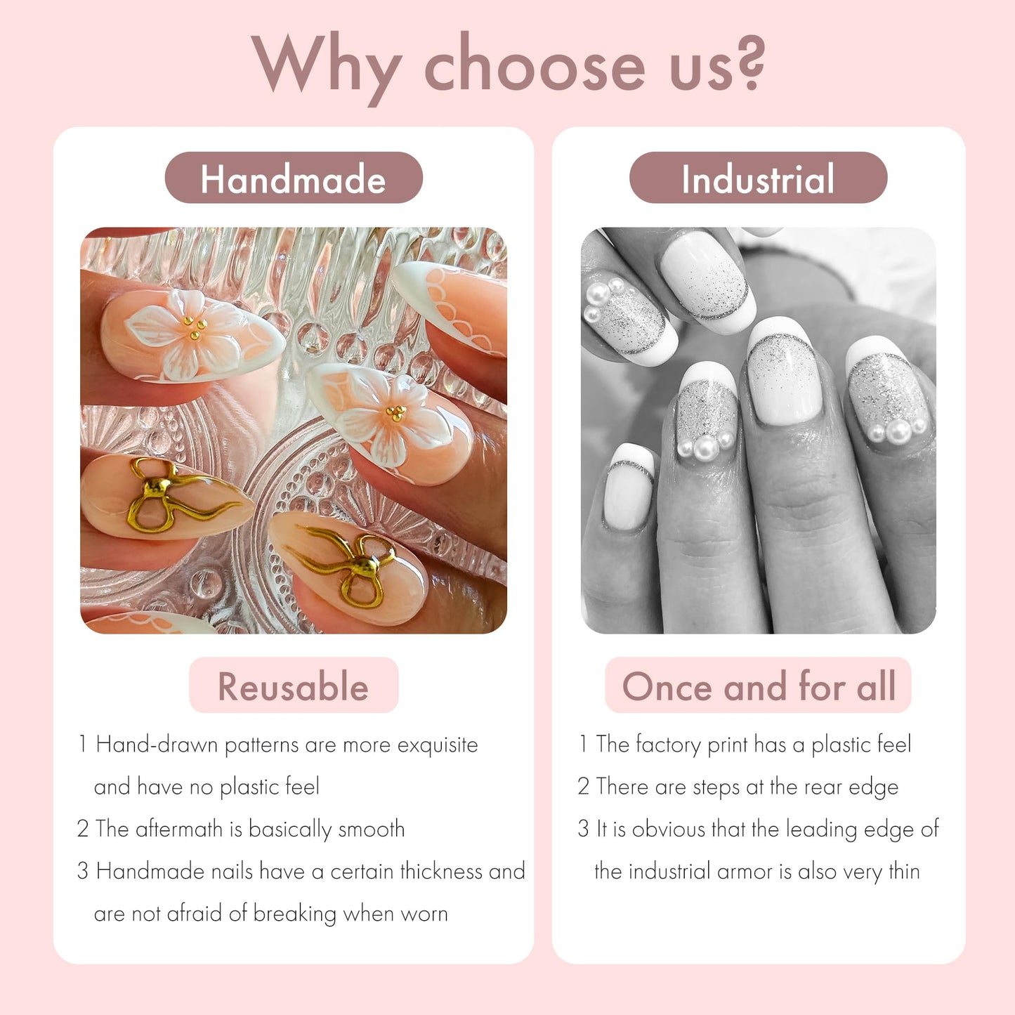 Blossom Bow Fake Nails Press on, 22mm Nude French Floral with Romantic Bow & Flower, Elegant Bridal Acrylic Nail Set for Women, Dates & Spring (Multicolor, S)