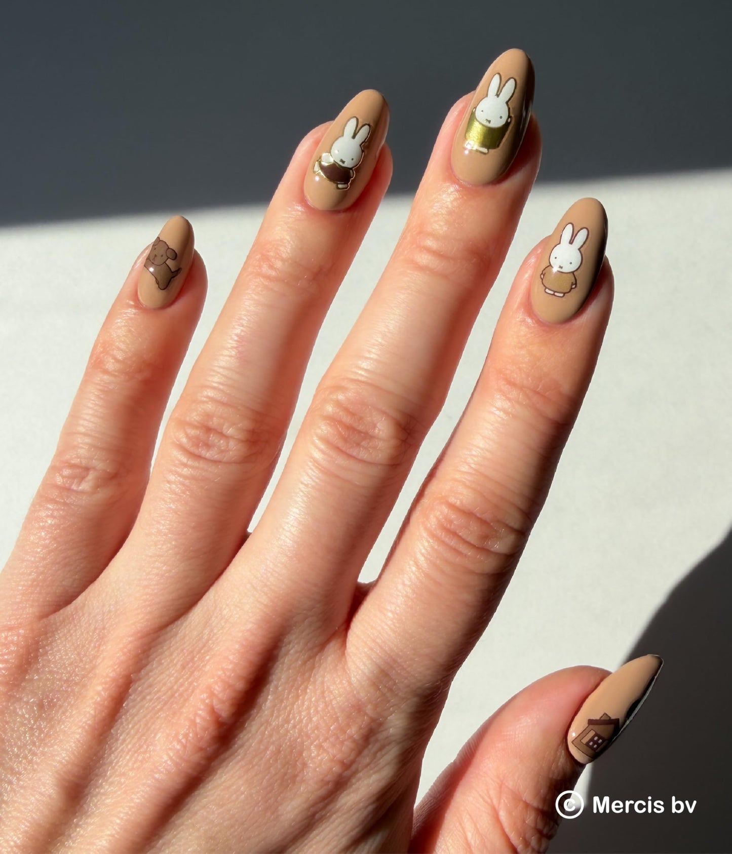 Deco Beauty Miffy in Neutrals-Super Thin & Easy-to-Apply Nail Art with the Cutest Designs-Durable & Long-Lasting Nail Art Stickers and Decals for Women, for DIY At-Home Manicures & Salon-Quality Nails