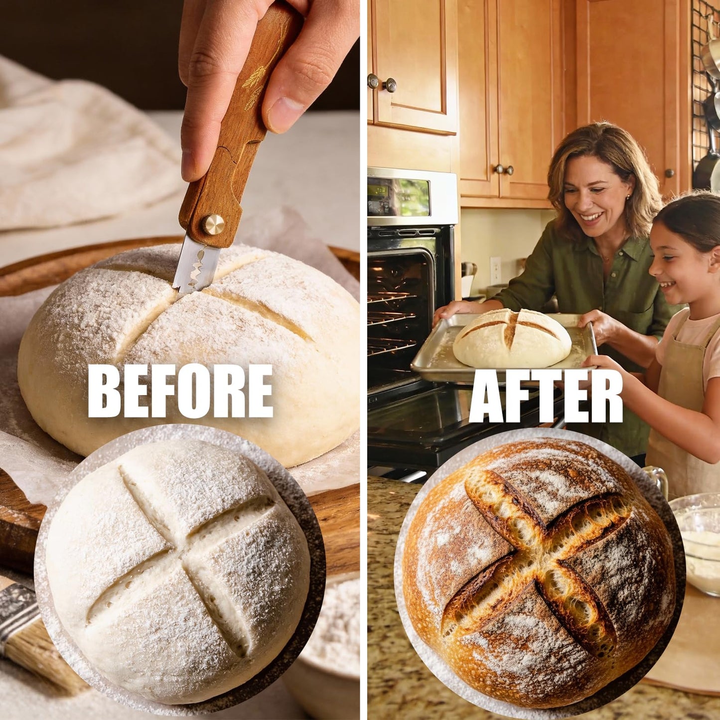RuruPura Bread Lame Dough Scoring Tool, Upgrade Bread Scoring Tool for Sourdough Bread Baking, Sourdough Scoring Tool for Homemade With 10 Razor Blades