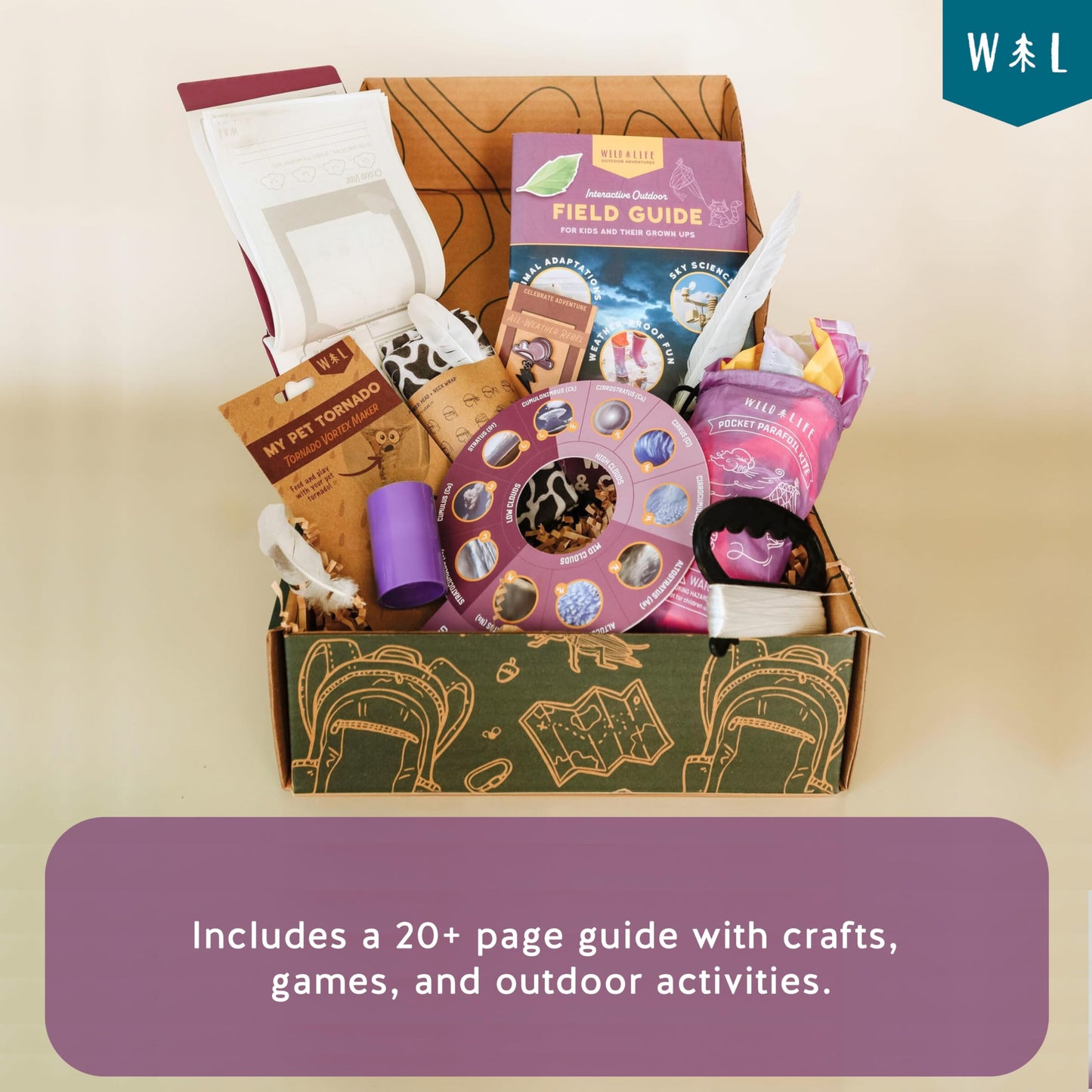 All-Weather Rebel Outdoor Adventure Kit for Kids Ages 8+ | Weather & Climate Science Exploration Set with Field Guide, Pocket Kite, Cloud Journal, Vortex Maker, Pin & Head Buff | Learning STEM Toy