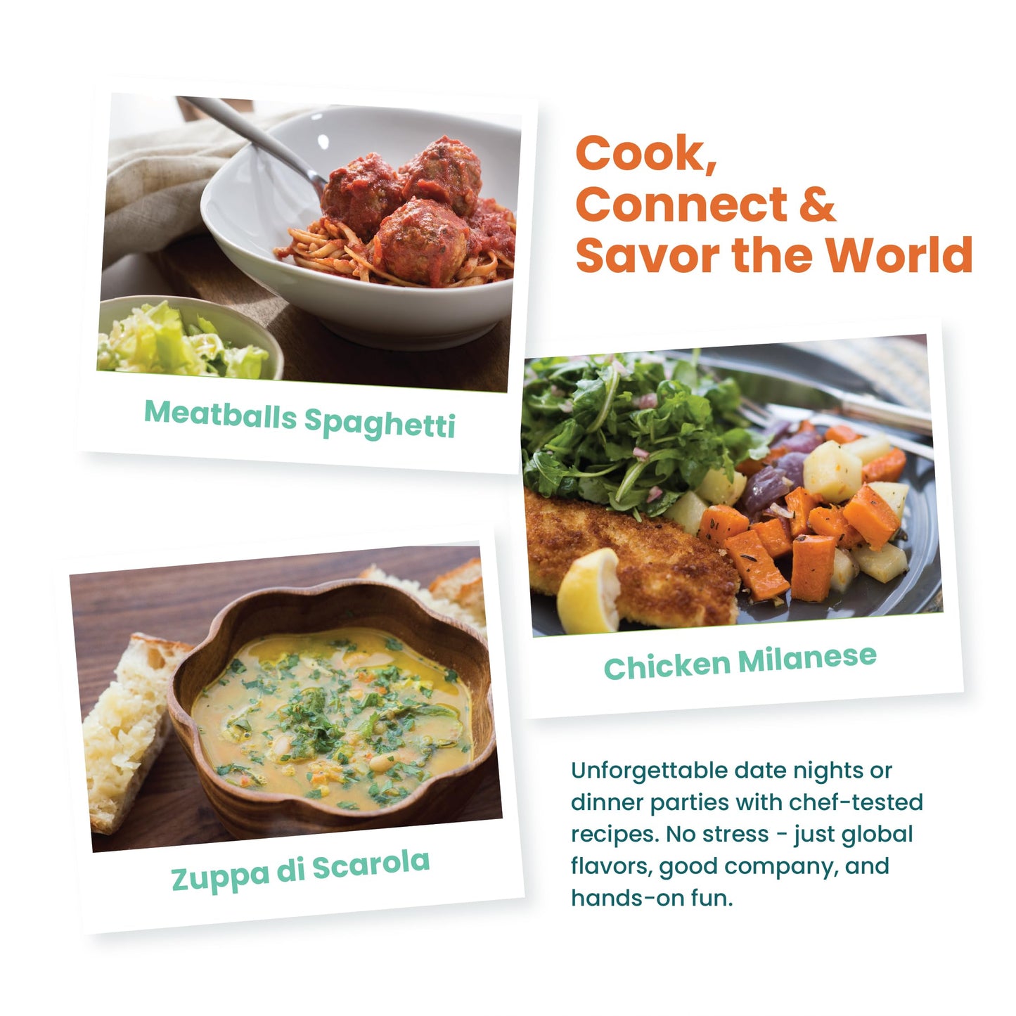 eat2explore Global Cooking Kit - Authentic Recipes, Essential Spices, Cultural Fun & Expert Drink Pairings -Perfect for Date Night and Dinner Parties (ITALY edition)