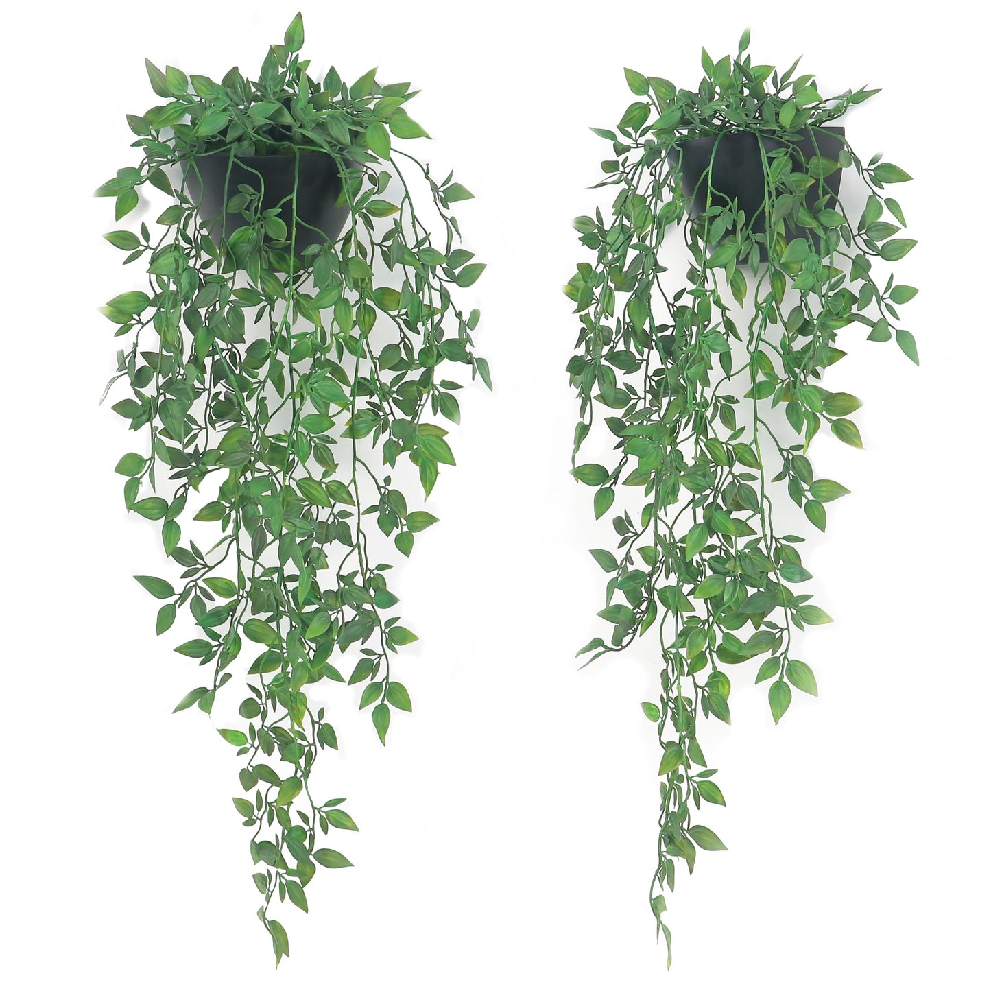 Decor unlimited Artificial Hanging Plants 2 Pack, Fake Mandala Vine Greenery with Wall Planter for Office Living Room Bathroom Indoor Décor