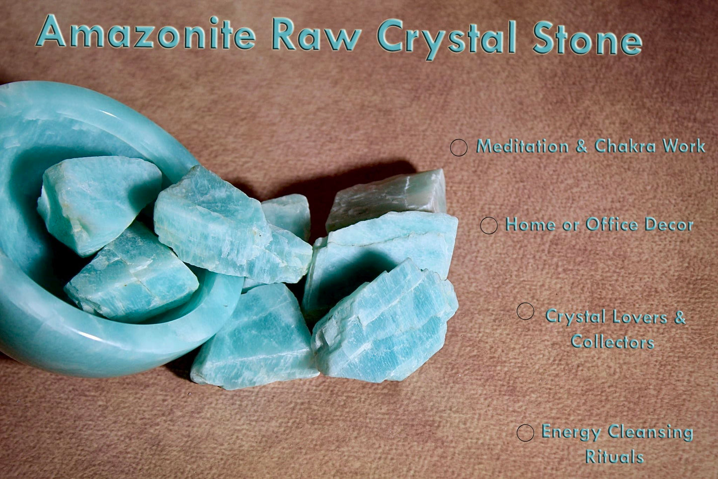 Healing Crystal Stones, 1.25-2.0" Large Reiki Healing Gemstones Natural Tumbled Polished Stones for Energy Witchcraft Therapy Meditation Pack 2 (Amazonite)