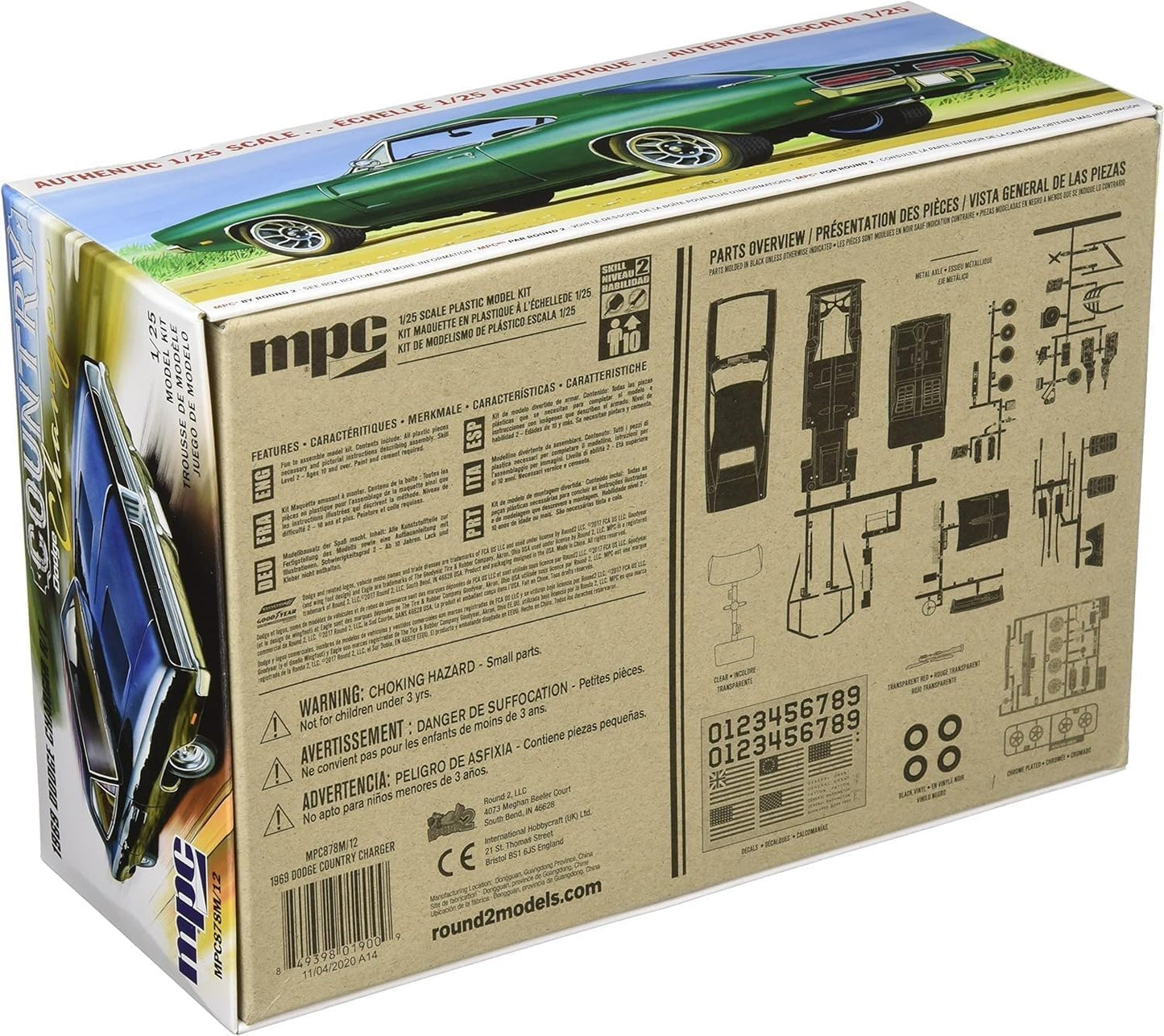 MPC 1969 Dodge Country Charger R-T 1:25 Scale Model Kit