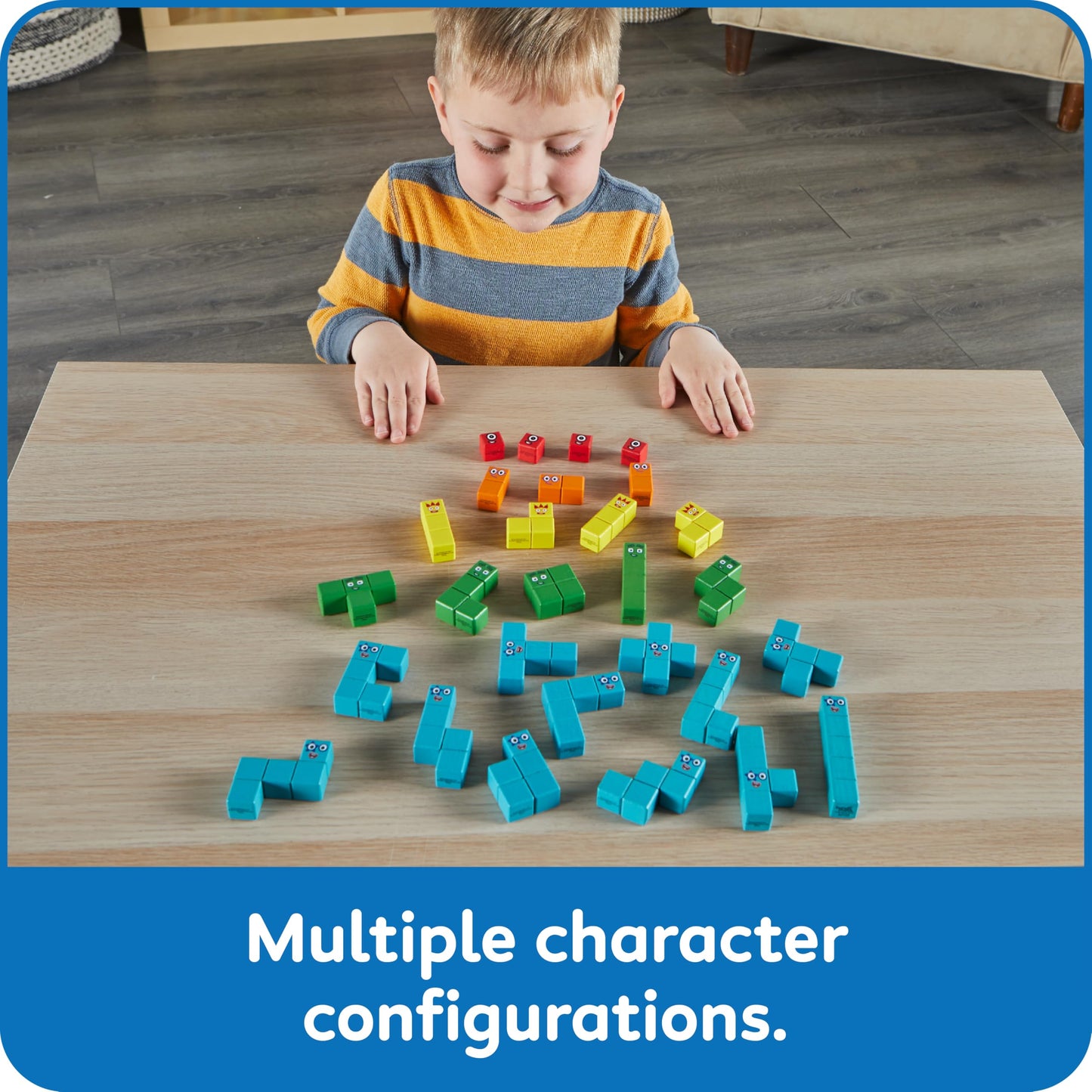 hand2mind Numberblocks Wooden Building Blocks Activity Set, Wood Stacking Toy, Counting Blocks, Numbers for Toddlers, Math Games, Preschool Learning Activities,Birthday Gift, 39 Pieces