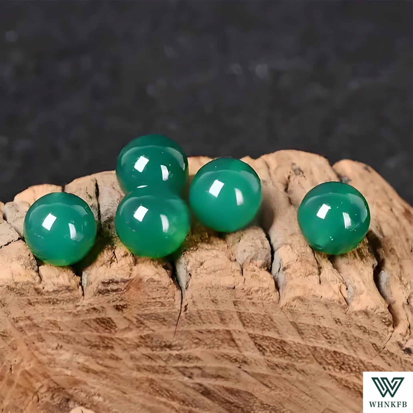 WHNKFB 10mm 50PCS Natural Green Agate Round Beads, Banded Loose Stone Beads for Jewelry Making Craft - 4mm 6mm 8mm 10mm Options with Free Elastic Cord