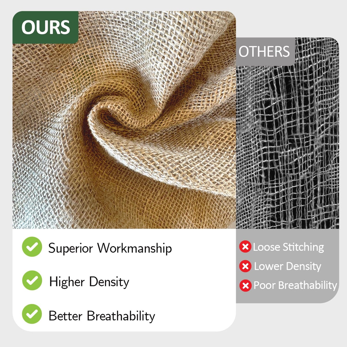 40" x 17 Feet Burlap Fabric Roll – Burlap Fabric by the Yard, Natural Jute Garden Fabric for DIY Crafts, Multipurpose Tree Wrap, Outdoor Plant Cover, Weed Barrier, Landscaping, Rustic Party Decor