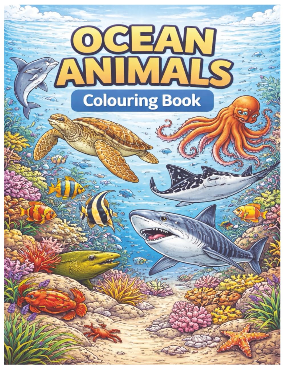 Ocean Creatures: Colouring Book (The Organic Jungle - Colouring Book Series)