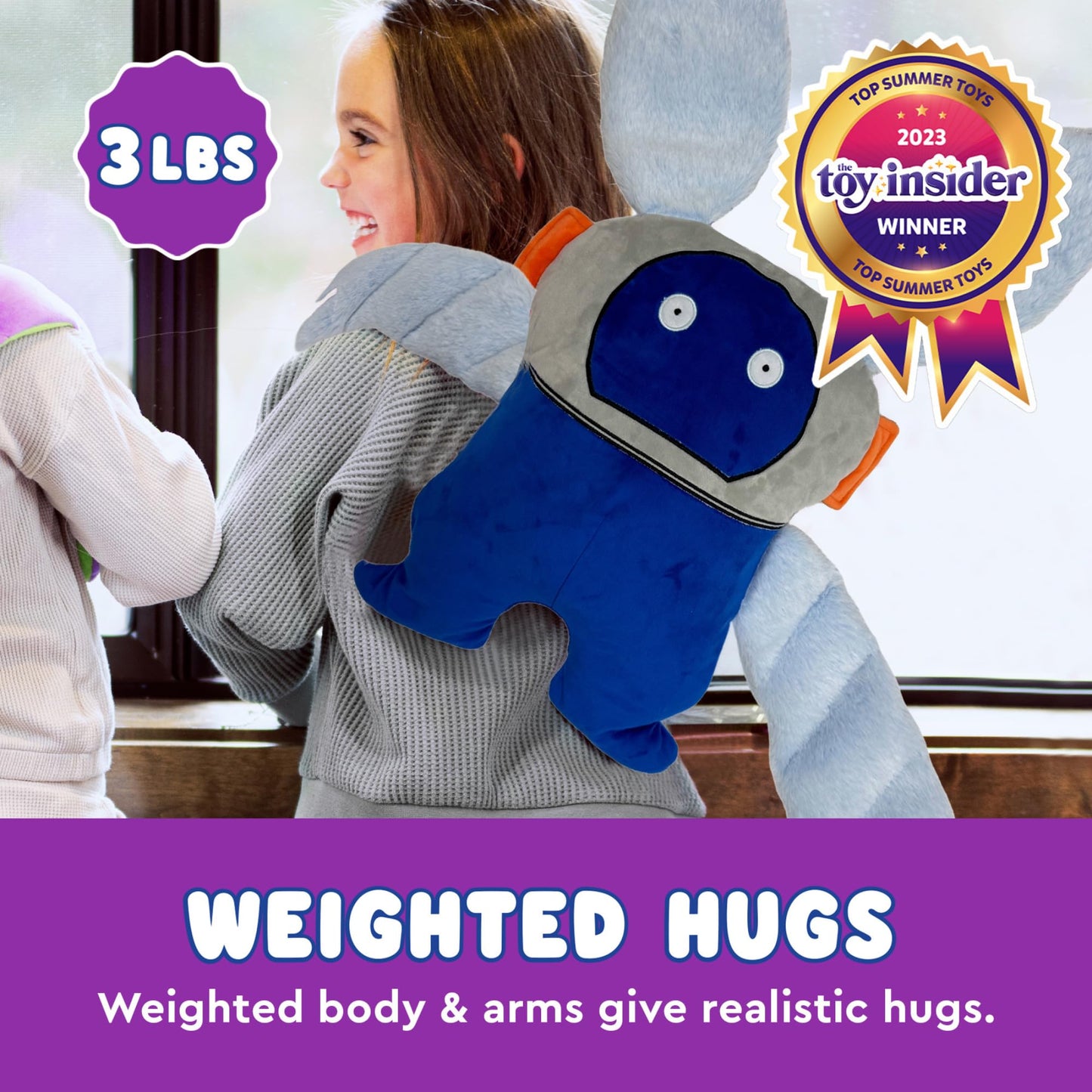Bumpas Ollo Weighted Plush Toy - Calming, Machine Washable, Realistic Hug - Ages 3 and Up