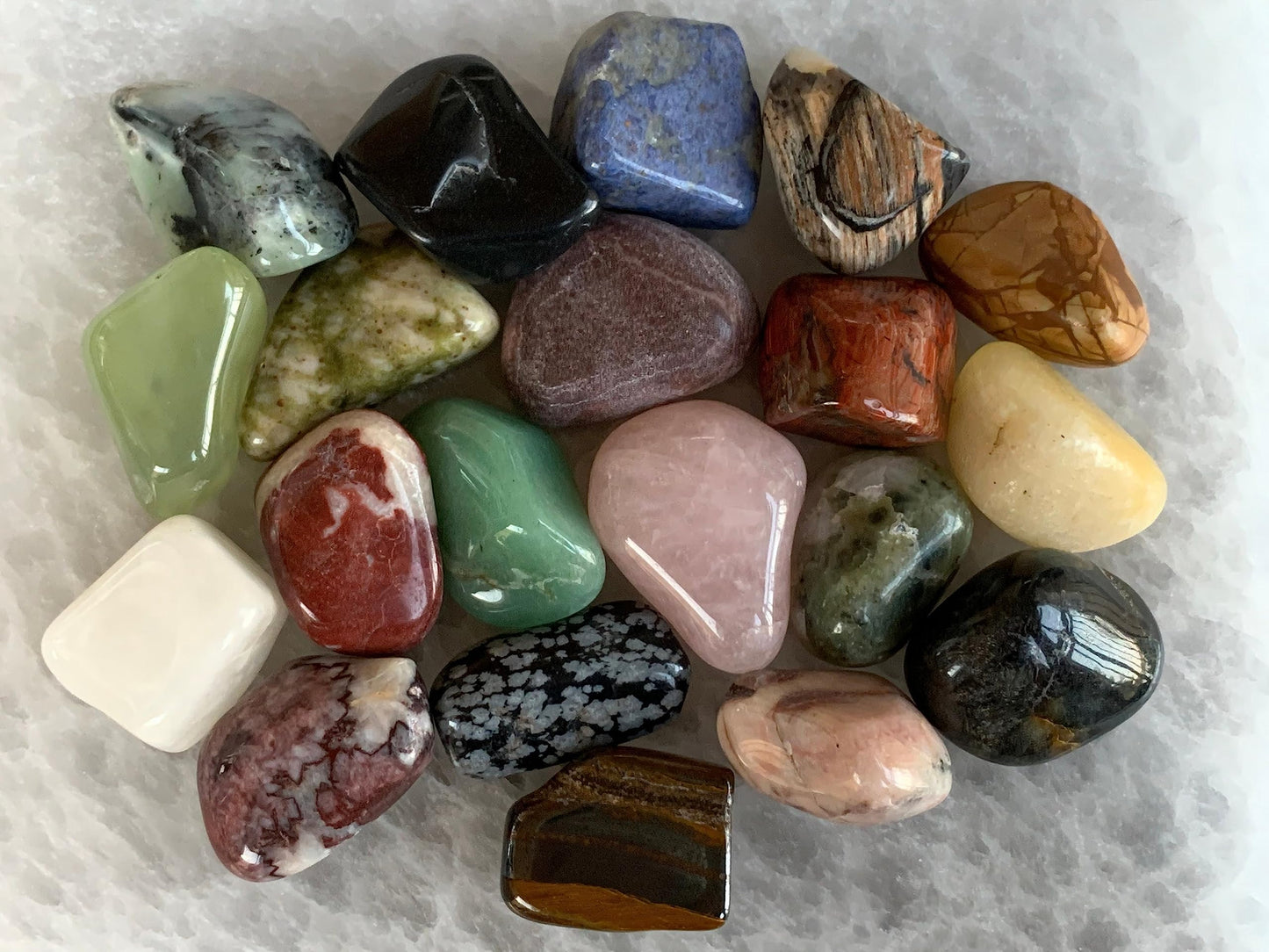WHOLESALE Assorted Tumbled Stones, Polished Natural Assorted Gemstone, Assorted Polished Rocks (Assorted, 0.25 Pound)