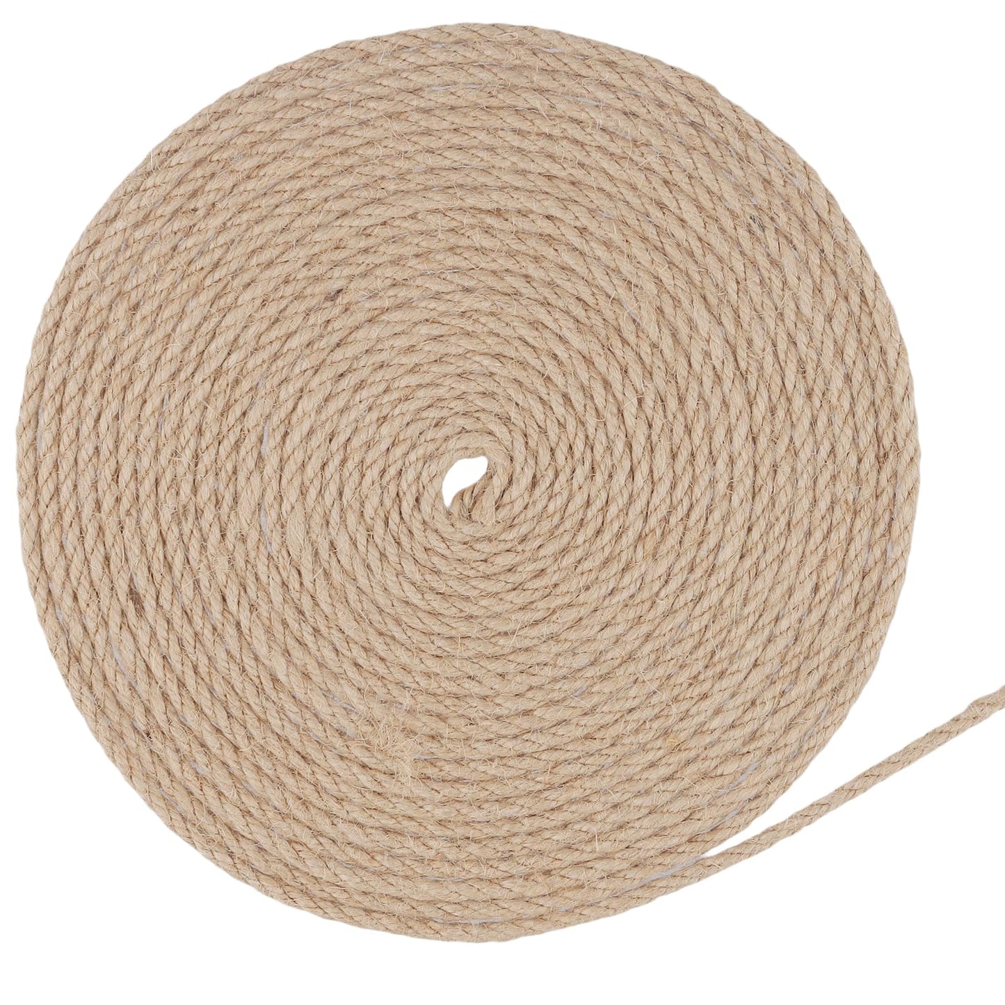 SENJEOK 2 Pack 5mm Jute Rope, 656ft Thick Twine Hemp String Roll for DIY Crafts, Gardening, Packaging, Brown ﻿ ﻿ ﻿