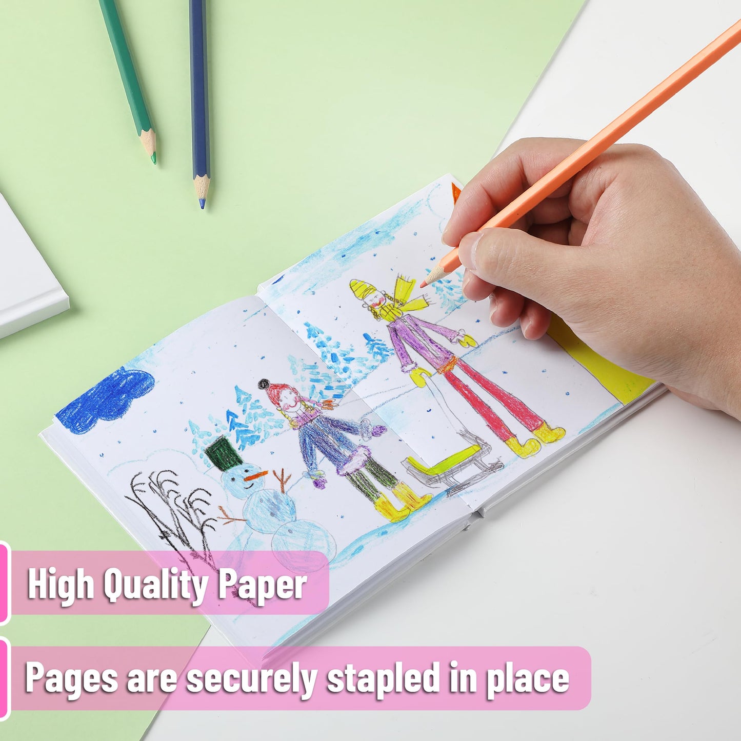 Mr. Pen- Blank Hardcover Books, 4.3" x 5.5", 40 Pages, 12 Pack, Blank Notebooks for Kids, Mini Notebooks for Kids