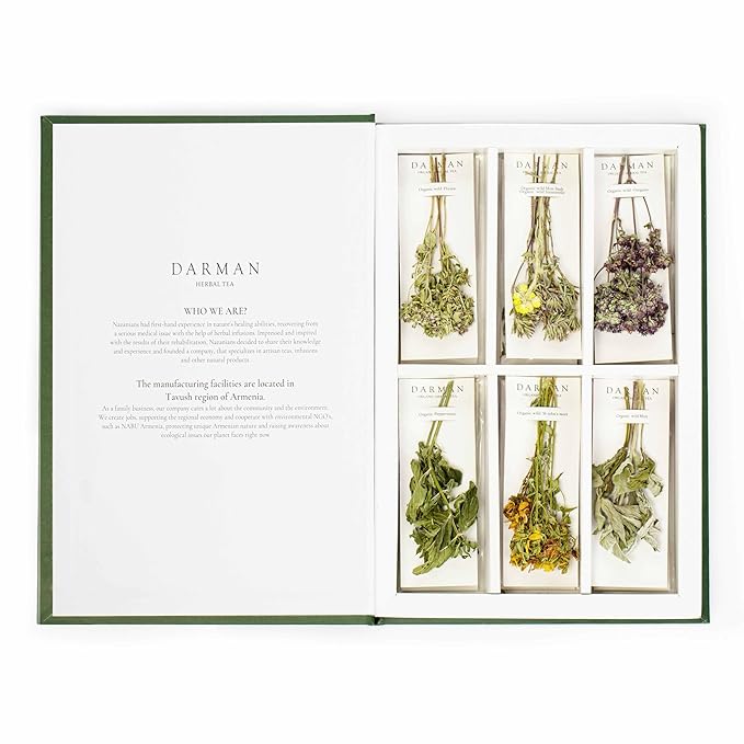 Armenian Herbal Tea Organic Herbs and Flowers Collection 12 bags 0.28 oz each | Premium Mountain Herb Gift Box | Mixed Wildflowers & Herb Blend | Multi-Flower Collection