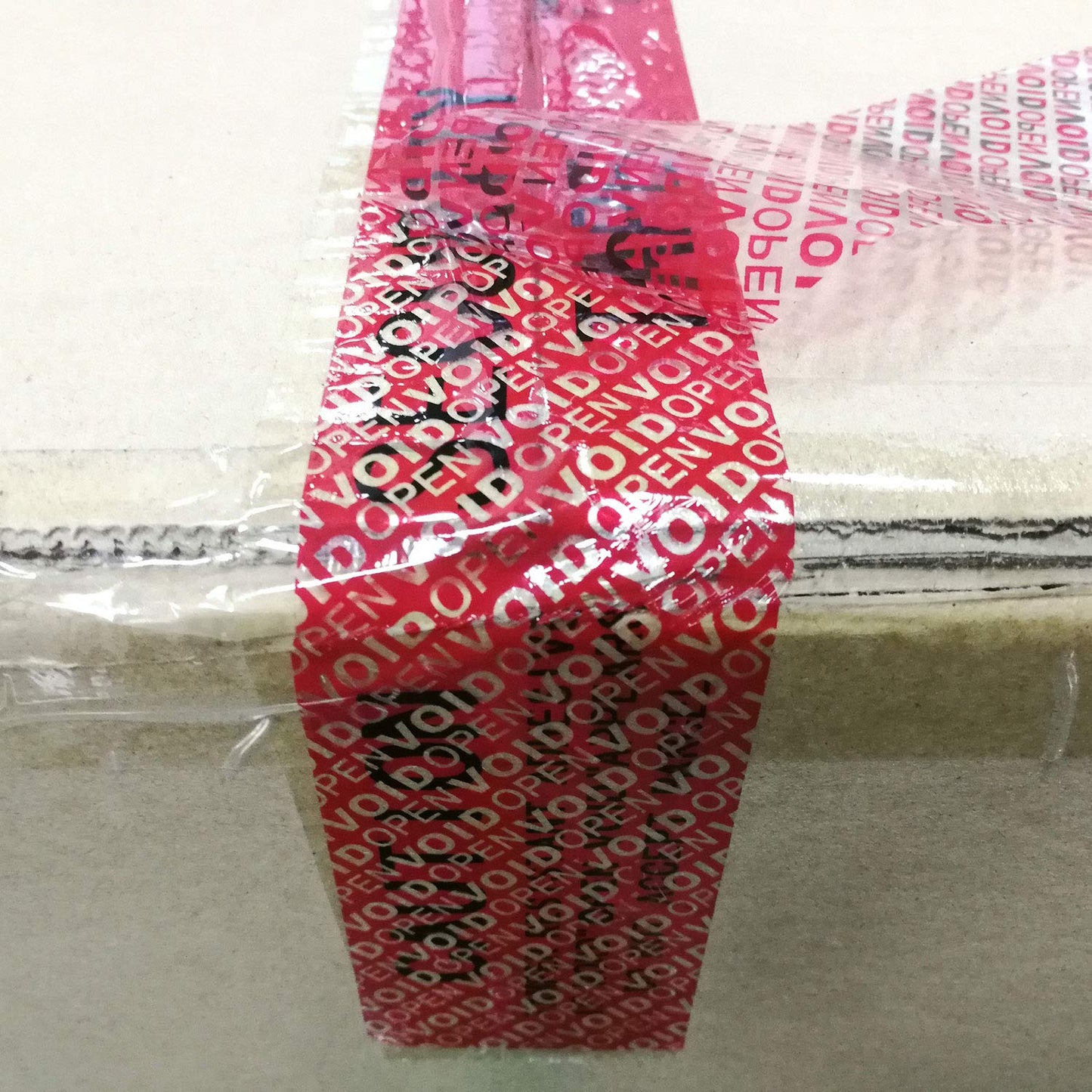 TamerSeals Group - 1 Roll Easy-to-Tear 100% Total Transfer Tamper Evident Security Packing Tape (Hand Tearable - No Scissors Needed, Ultra-Thick “Void” Film, 2 Inches x 55 Yards x 2 Mil, Red)