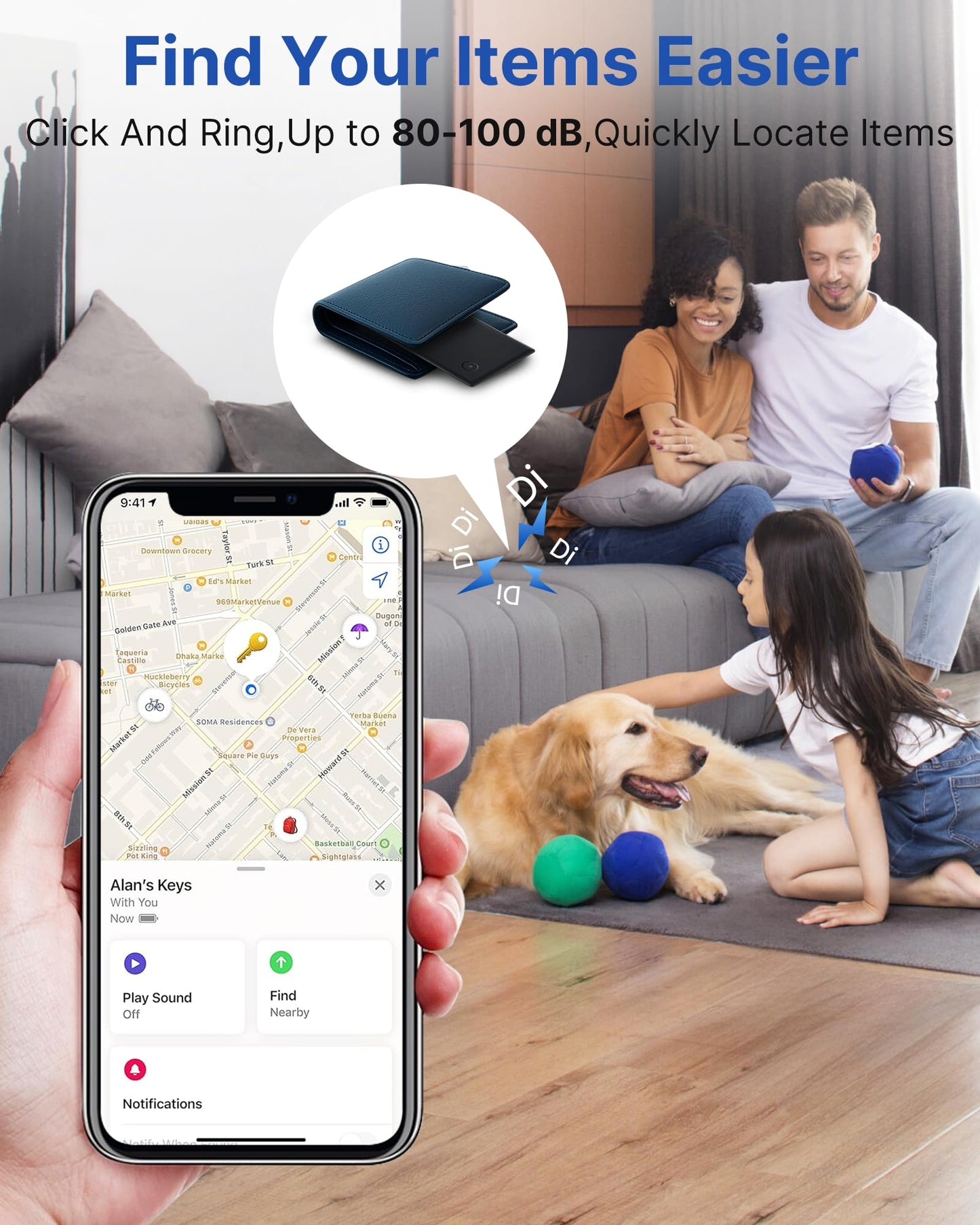 Wallet Tracker:2026 Tracker Card for iPhone & Apple Find My - Card Locator (2-Pack) for Keys, Wallet, & Bags, Long-Lasting Battery, Lost Mode & Alerts