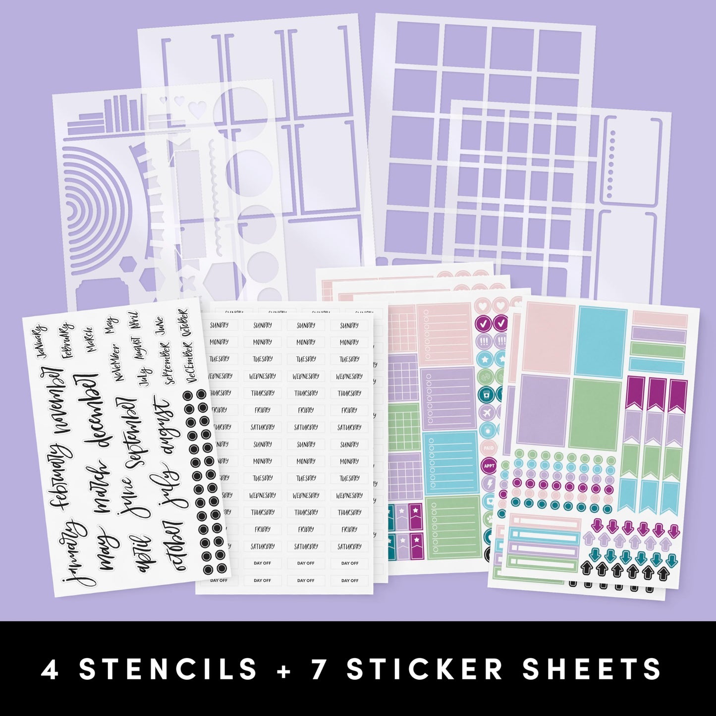 PAPERAGE Bullet Style Journal Kit, Dotted Journaling Set & Stationary Kit, Hardcover Dotted Journal Notebook (Blush), 12 Fineliner Pens, 8 Sticker & 4 Stencil Sheets, 6 Washi Tapes
