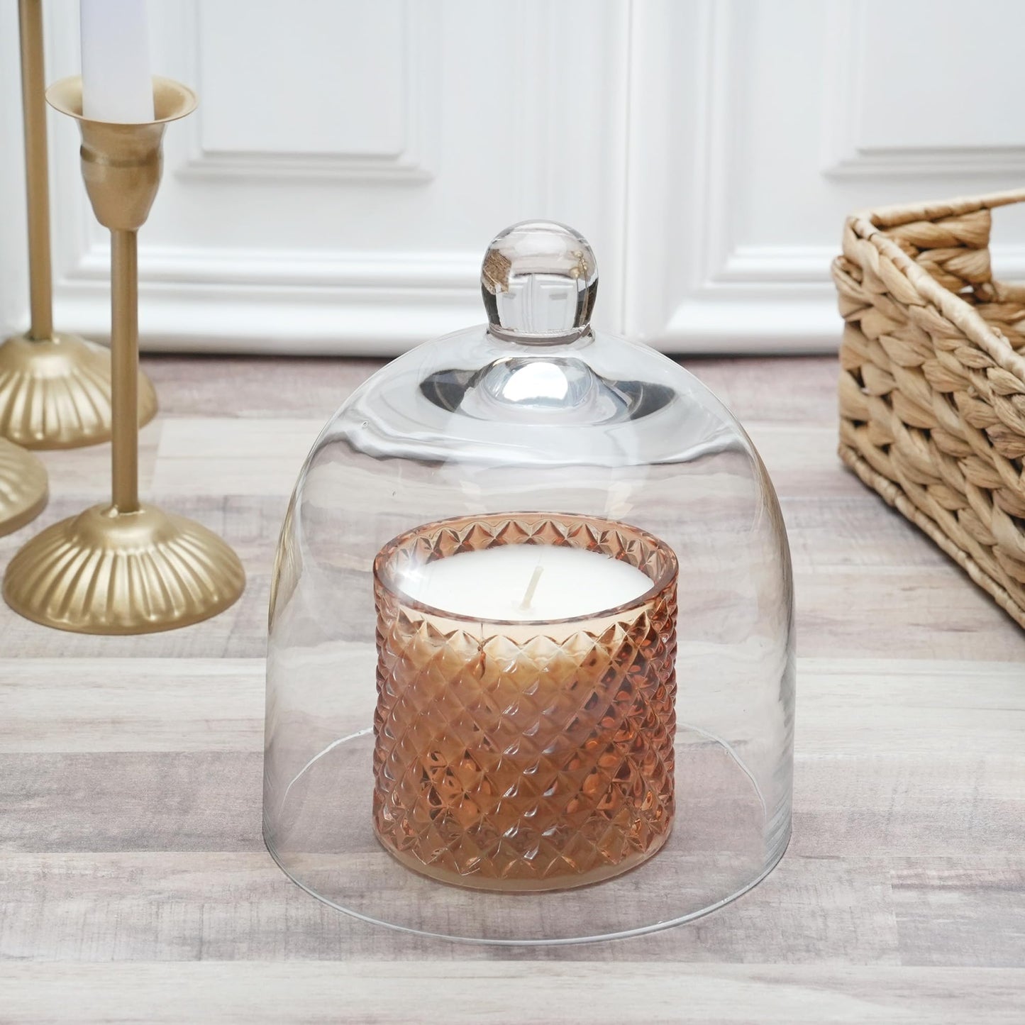 Plymor 6" x 7" Bell Jar Glass Display Dome Cloche (Small - Interior Size 5.75 inch x 5.75 inch)
