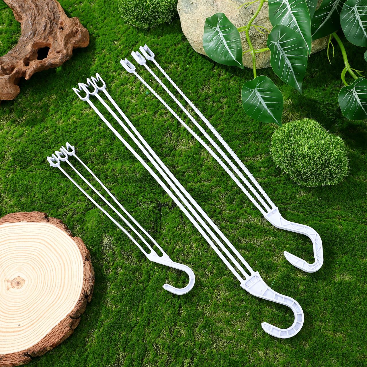 DOITOOL 30PCS Hanging Basket Chains 15.33''+14.15''+9.24Inch Plant Chains with Hooks Replacement Plant Hangers 3 Different Sizes Plastic Hangers for Hanging Baskets Bird Feeders,Planters,Lanterns