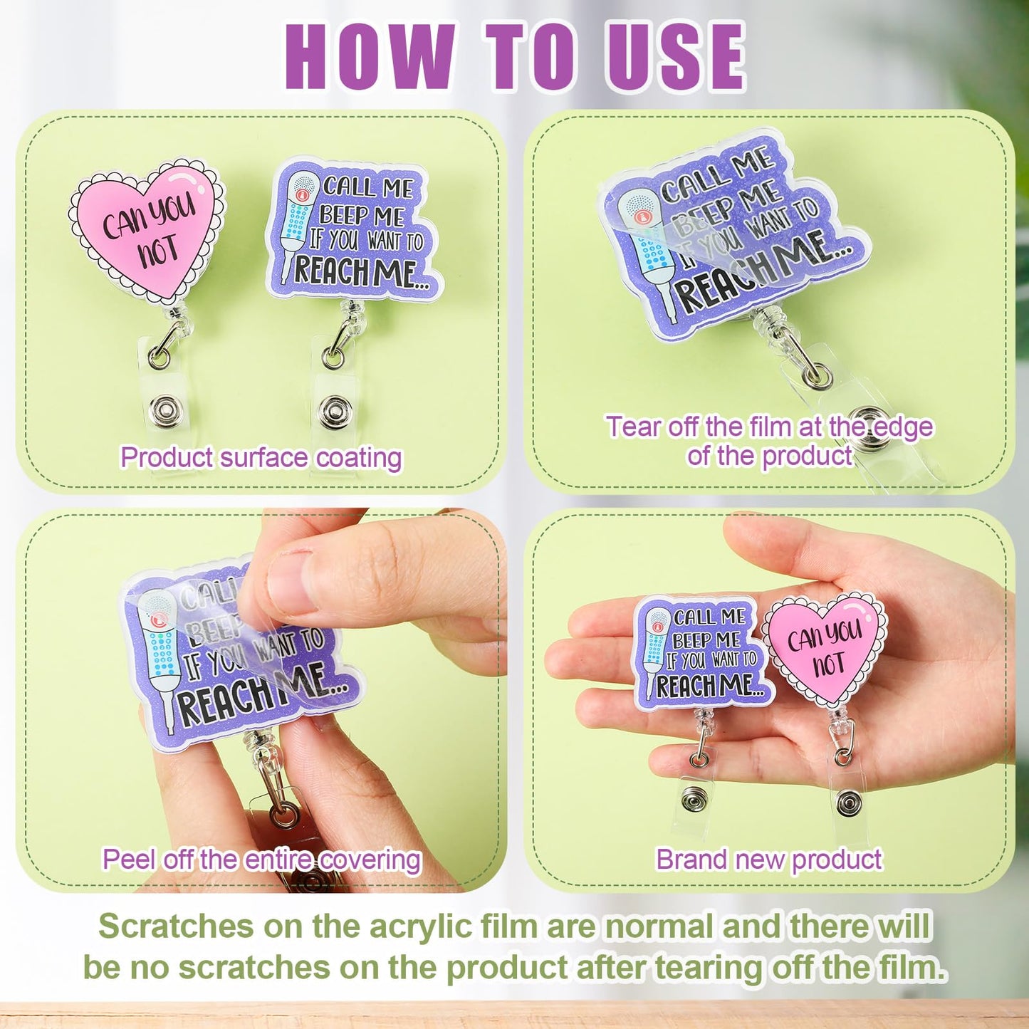 Feifeiya 24 Pcs Funny Badge Reel Nurse Cute Retractable Name ID Clip Badge Holder for Doctor Student Medical Assistant Coworker Work Accessories Bulk Gifts(Medical Style)