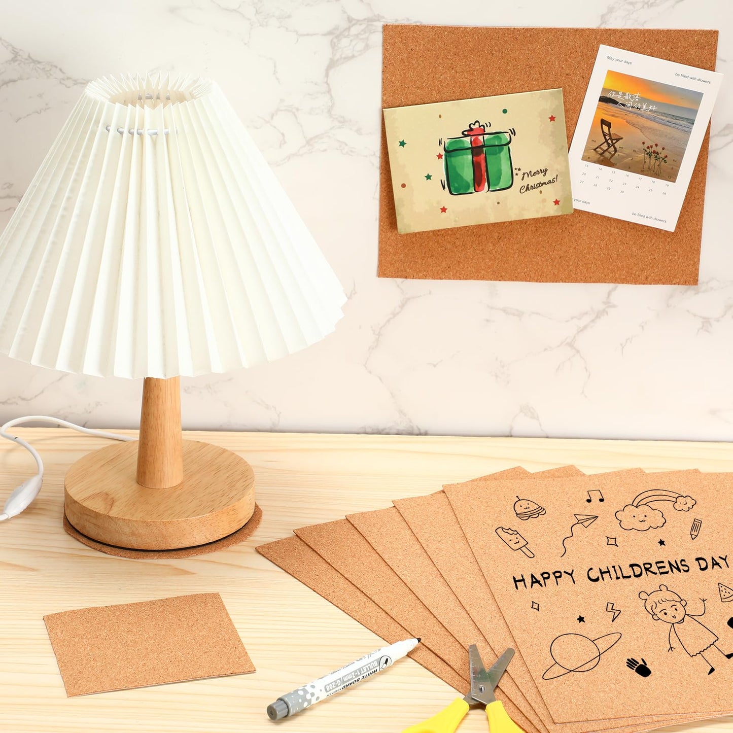 RattanView 16 Pcs Self Adhesive A4 Cork Sheets 8.3" x 11.8" Thick Rectangle Insulation Cork Backing Sheets for DIY Crafts Supplies, Wall Decoration (1 mm)
