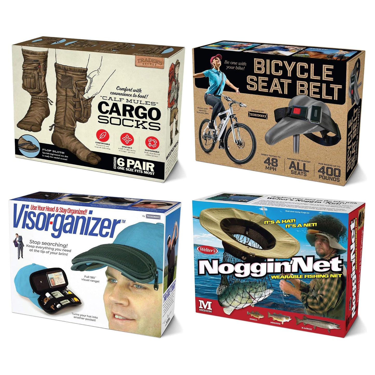 Prank Pack Prank Gift Box Bundle Set, 4 Unique Gift Boxes, Wrap Your Real Present in a Funny Authentic Prank-O Gag Present Box, Medium-Sized Novelty Gifting Box for Pranksters, Holiday Gifting