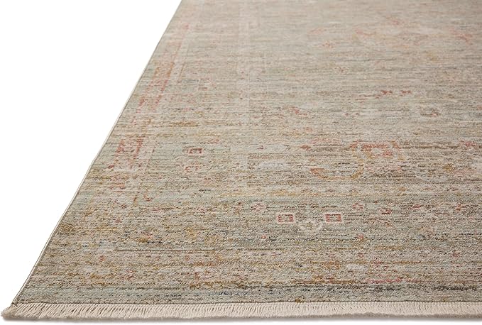 Loloi Chris Loves Julia Ida Collection IDA-05 Spa/Sunrise 3'-6" x 5'-6", .19" Pile Height, Accent Rug