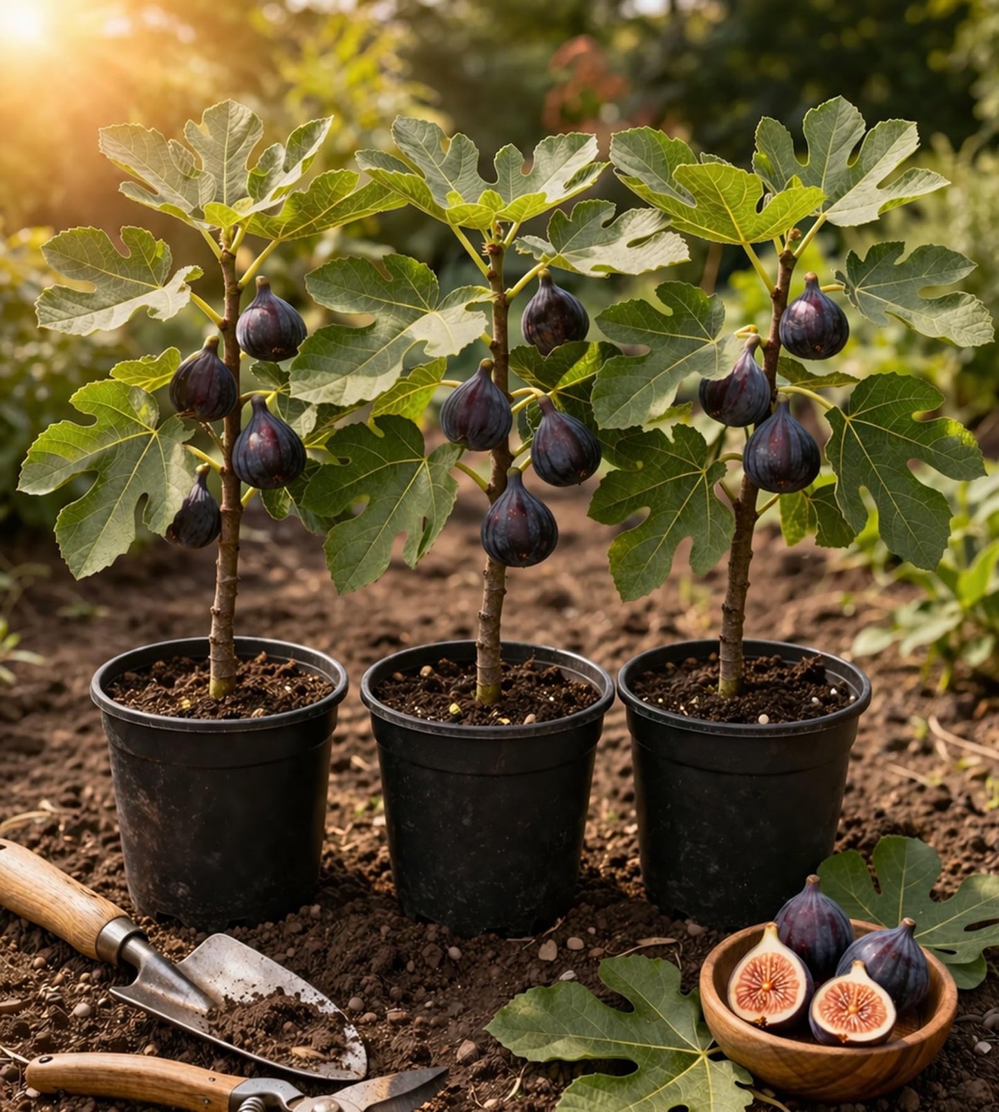 Black Mission Fig Tree Live Plants – Sweet Edible Fig Fruit Plants – Fast Growing Backyard Orchard Trees – Live Fig Plants - Ships Bare Rot (2 Plants)