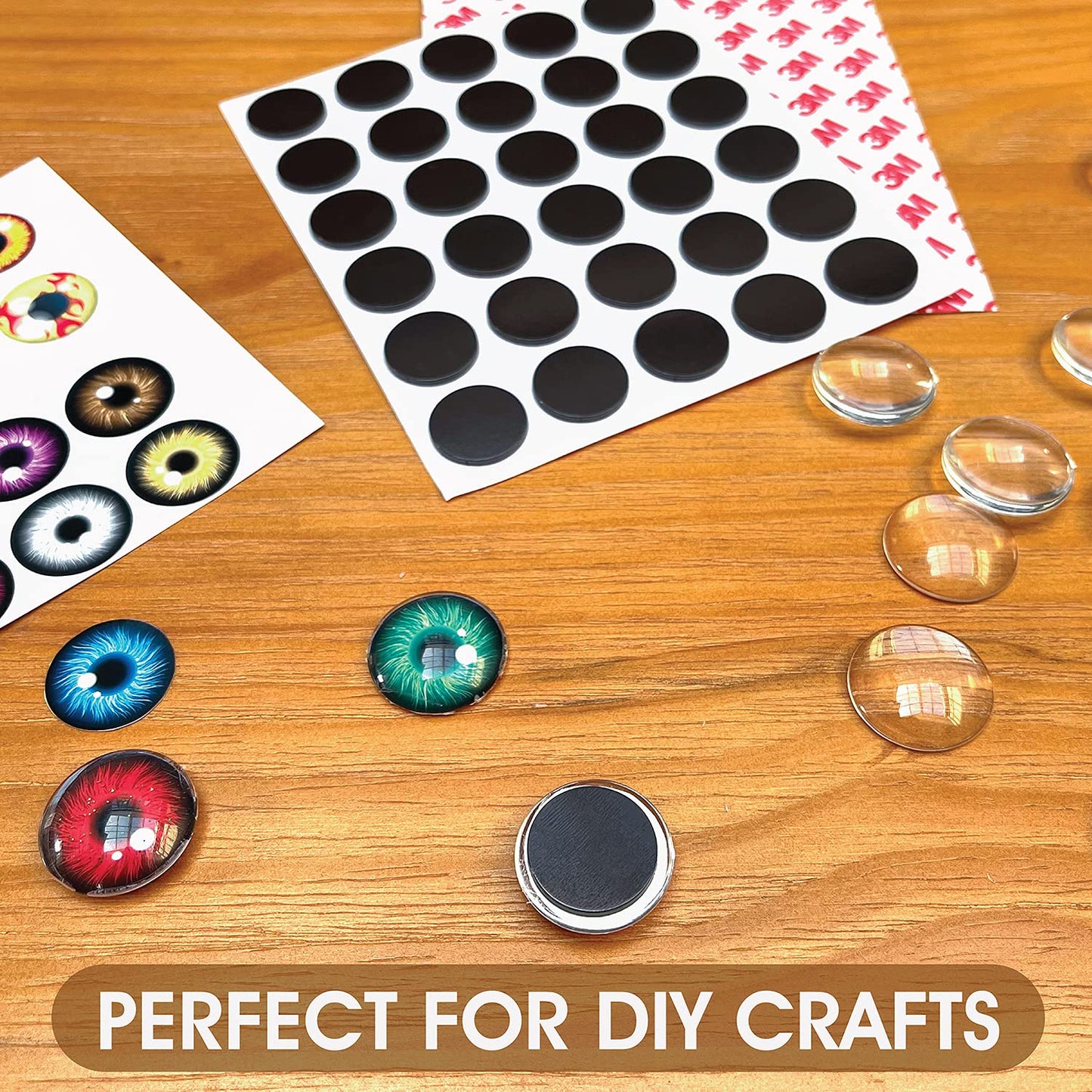 Magnetic Dots 120pcs - Round Magnets with Adhesive Backing, Circle Size Diameter 0.8’” x 0.08” on 4 Tape Sheets, with 3M Strong Adhesive Backing. Perfect for DIY, Art Projects, Industrial & Fridge