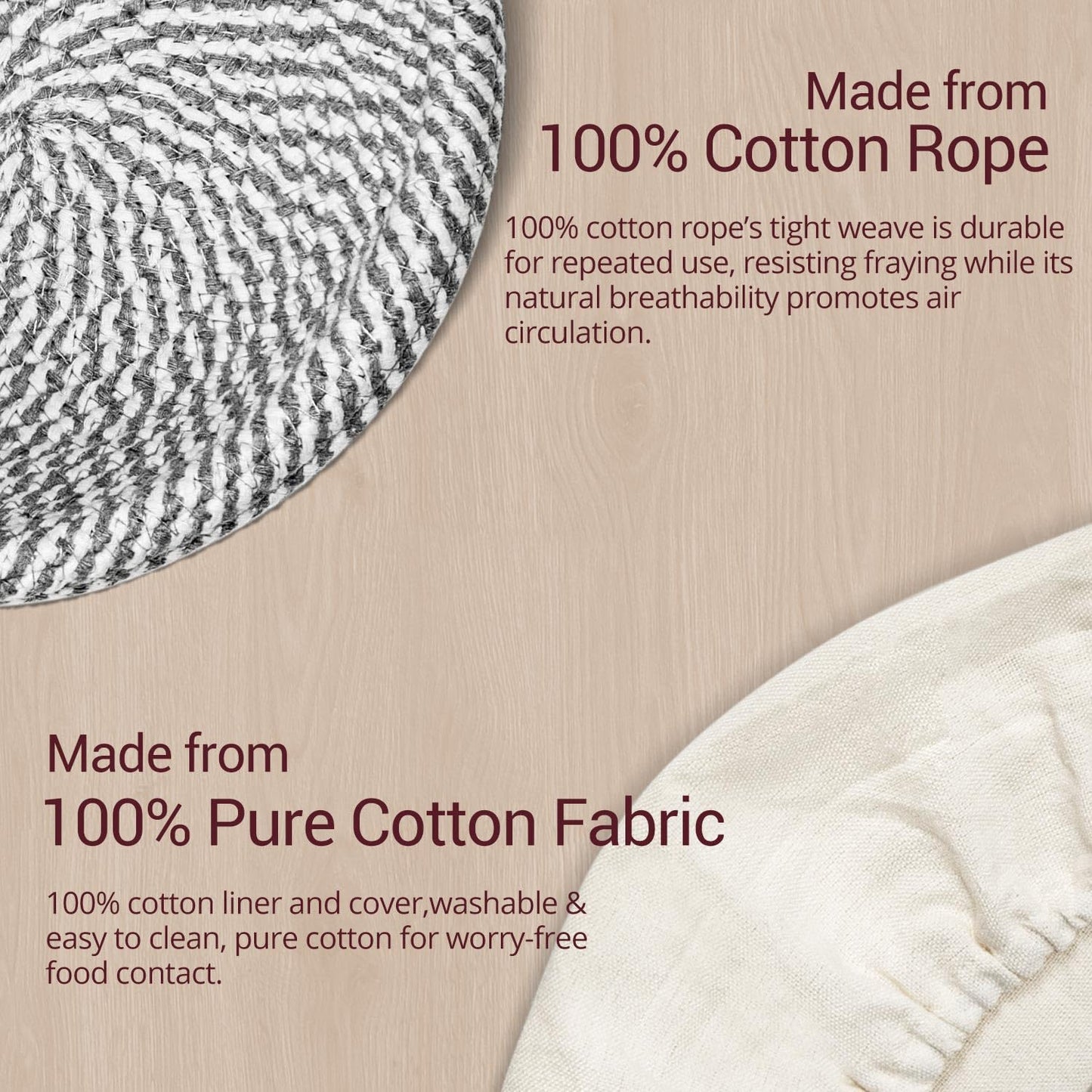 Banneton Bread Proofing Basket, Sourdough Proofing Basket, Oval & Round Proofing Baskets With Liners & Covers, Cotton Rope Sourdough Bread Baskets, Sourdough Bread Baking Supplies