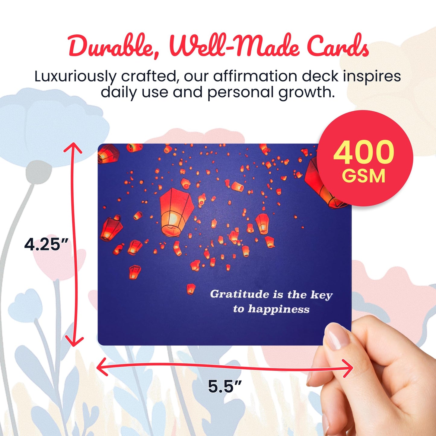 HALD Positive Affirmation Cards with Mindfulness Exercises, Inspirational Tools for Everyone, Motivational Items, Self Care Gifts for Women, Men & the Youth, 60 Transformative Affirmation Cards