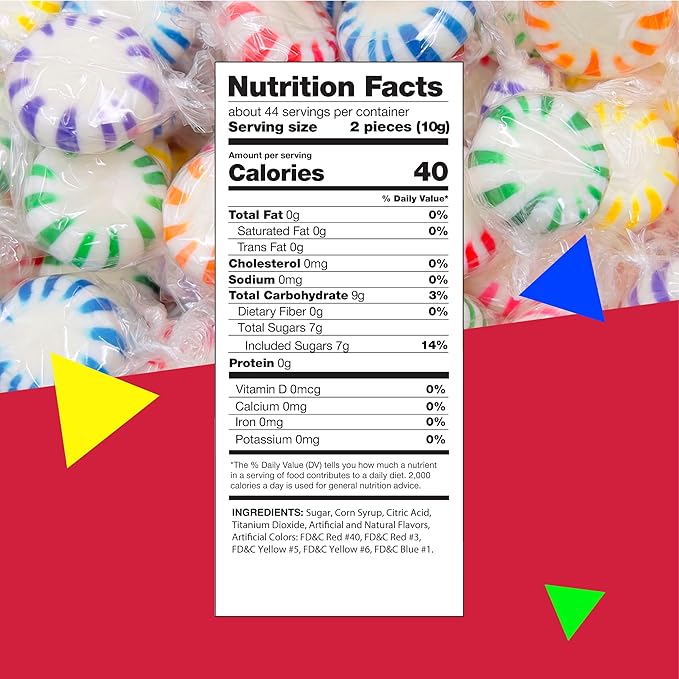 Fruit Starlights Hard Candy Assortment | 1 Pound Bag - Approx. 85 Count | Individually Wrapped Hard Candy | Assorted Flavors | Starlight Fruit Candies (Pack of 2)