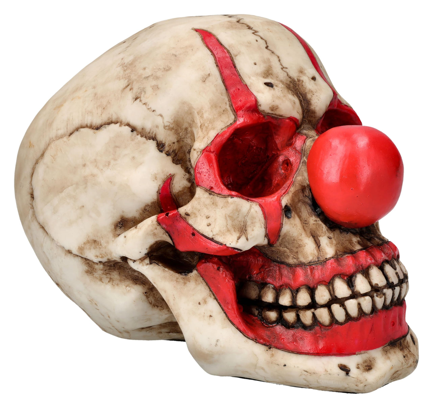 Pacific Giftware Red Clown Skull Home Tabletop Decorative Resin Figurine
