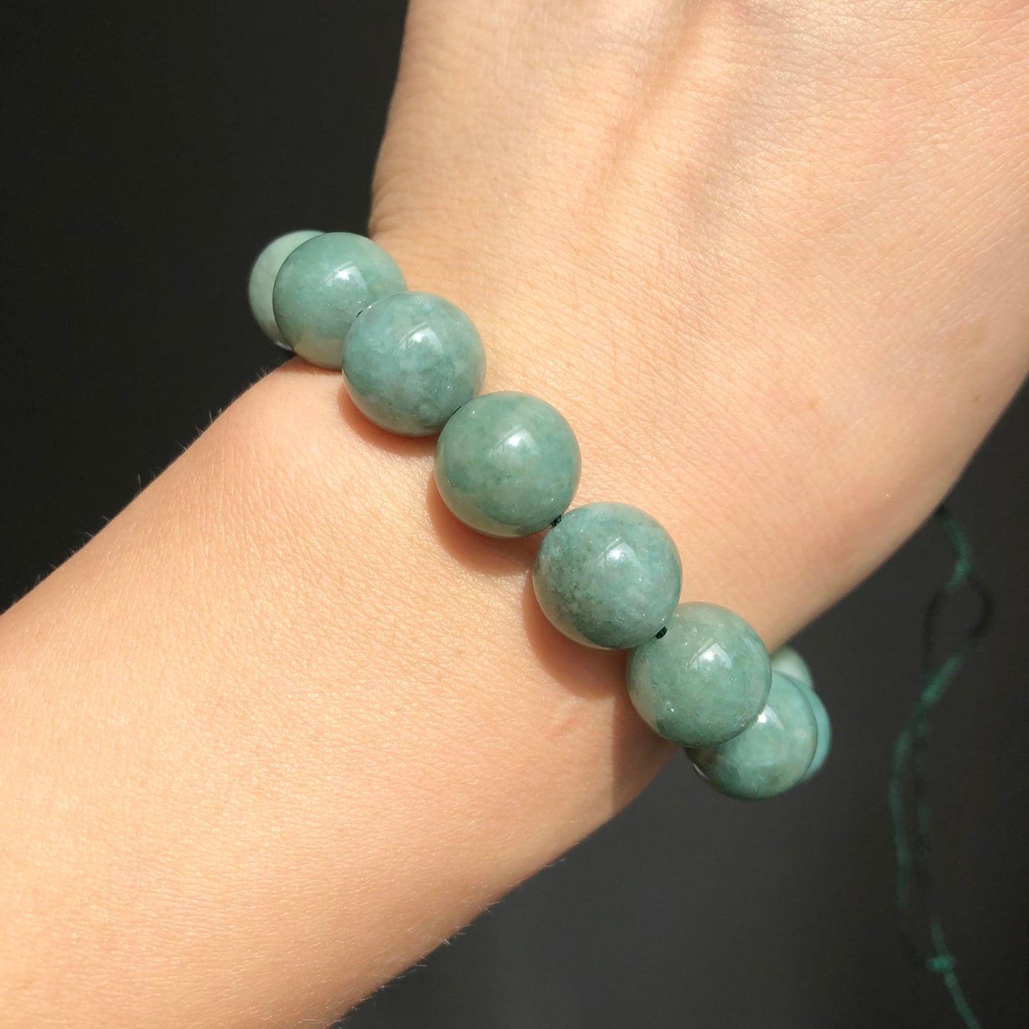 Yochus 60pcs Burmese Jade Beads，6mm Healing Power Natural Stone Round Loose Gemstone Beads for Jewelry Making Earring Necklace DIY Crafts